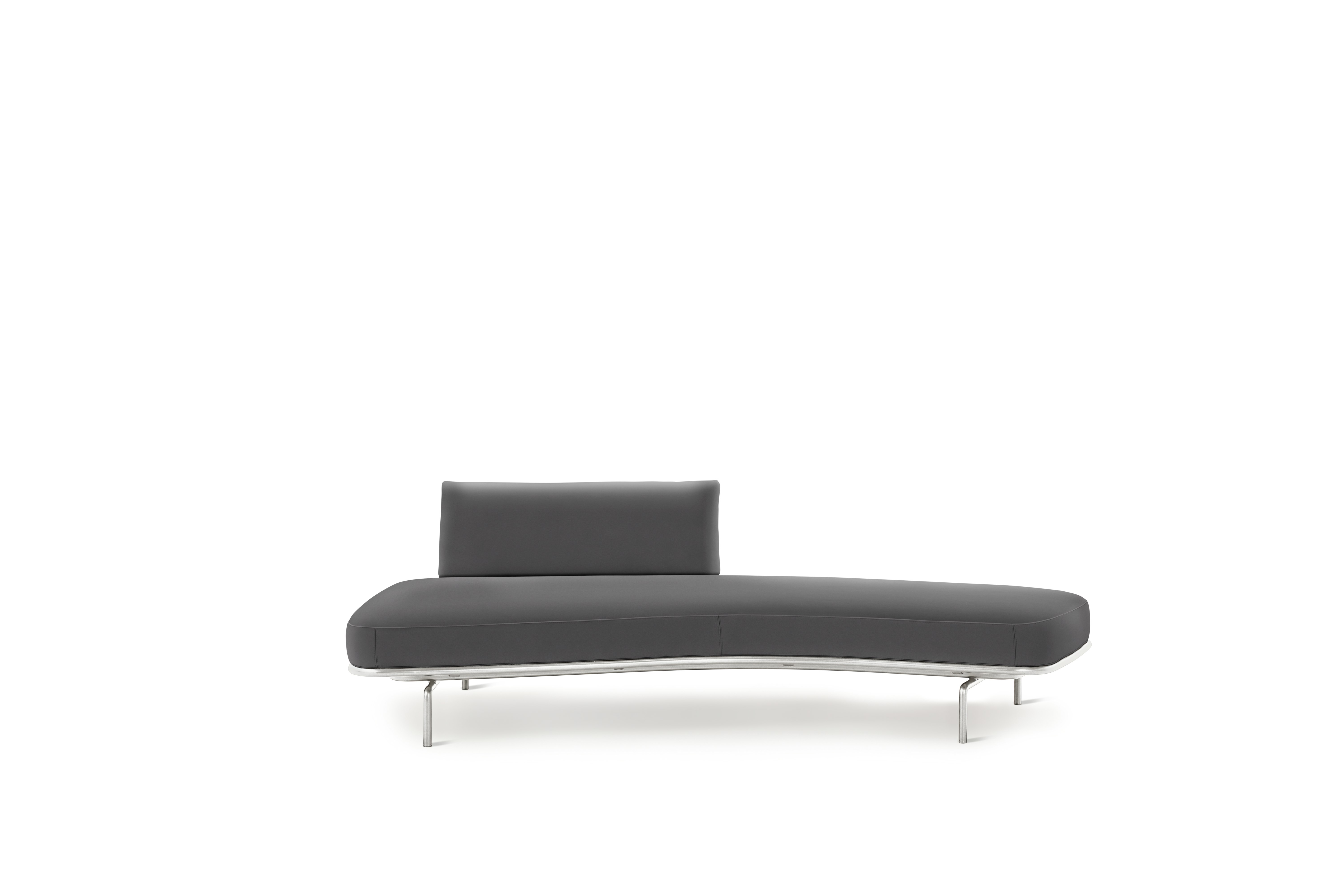 Panoramic Sofa - Right, Single Large, Ultrasuede, Flannel, Glossy