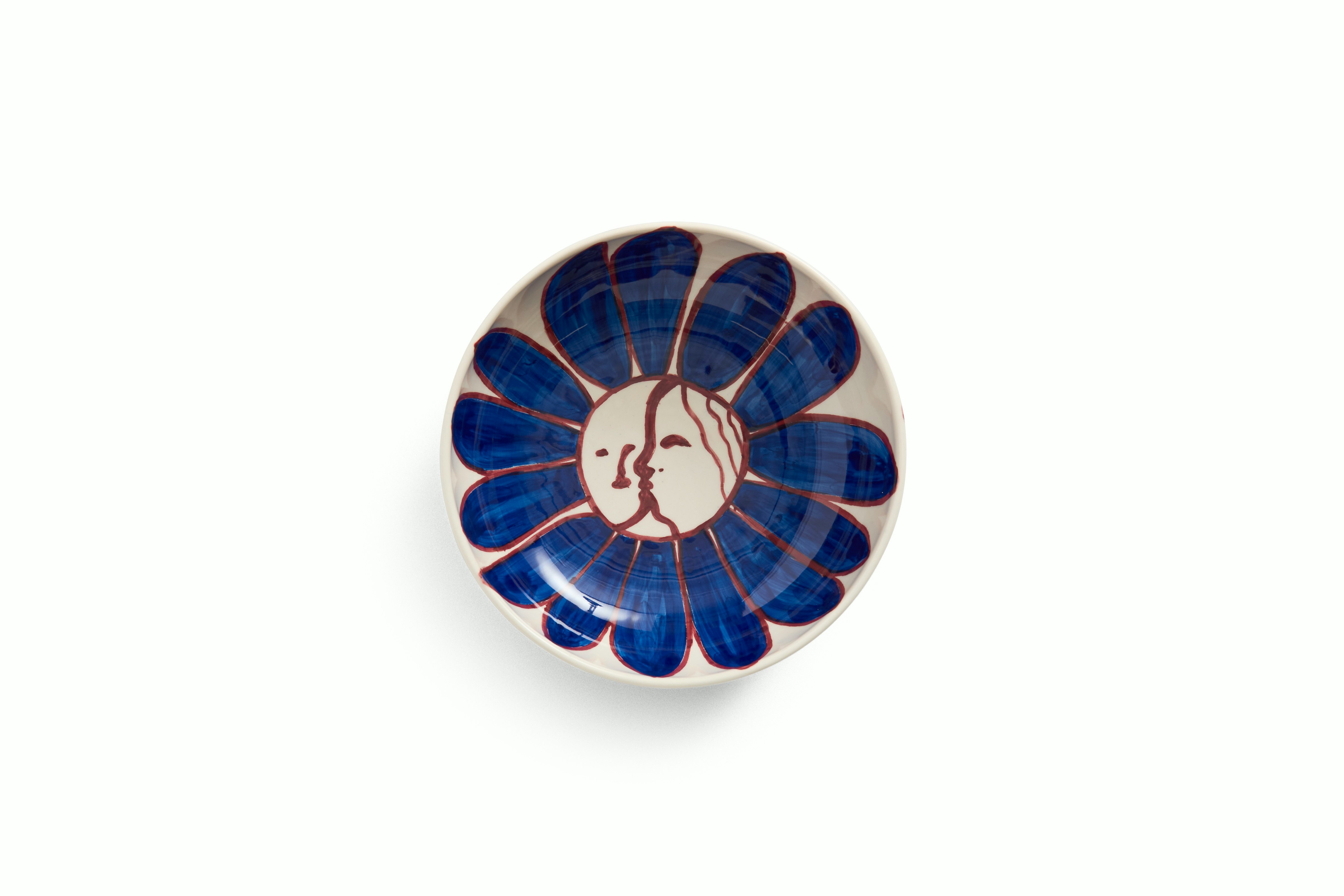 Deep Blue Flower Bowl