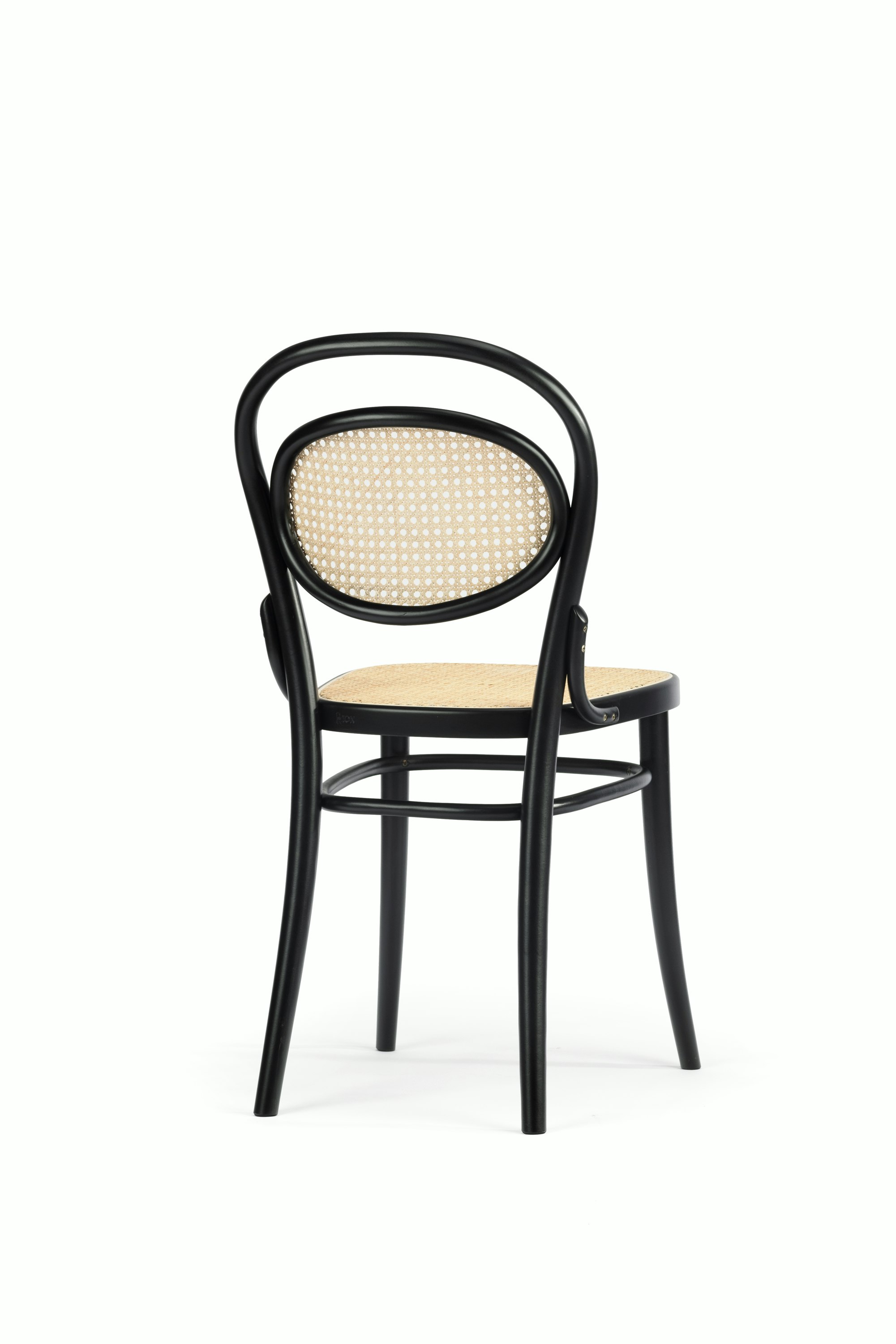 22 Side Chair - Black, Cane