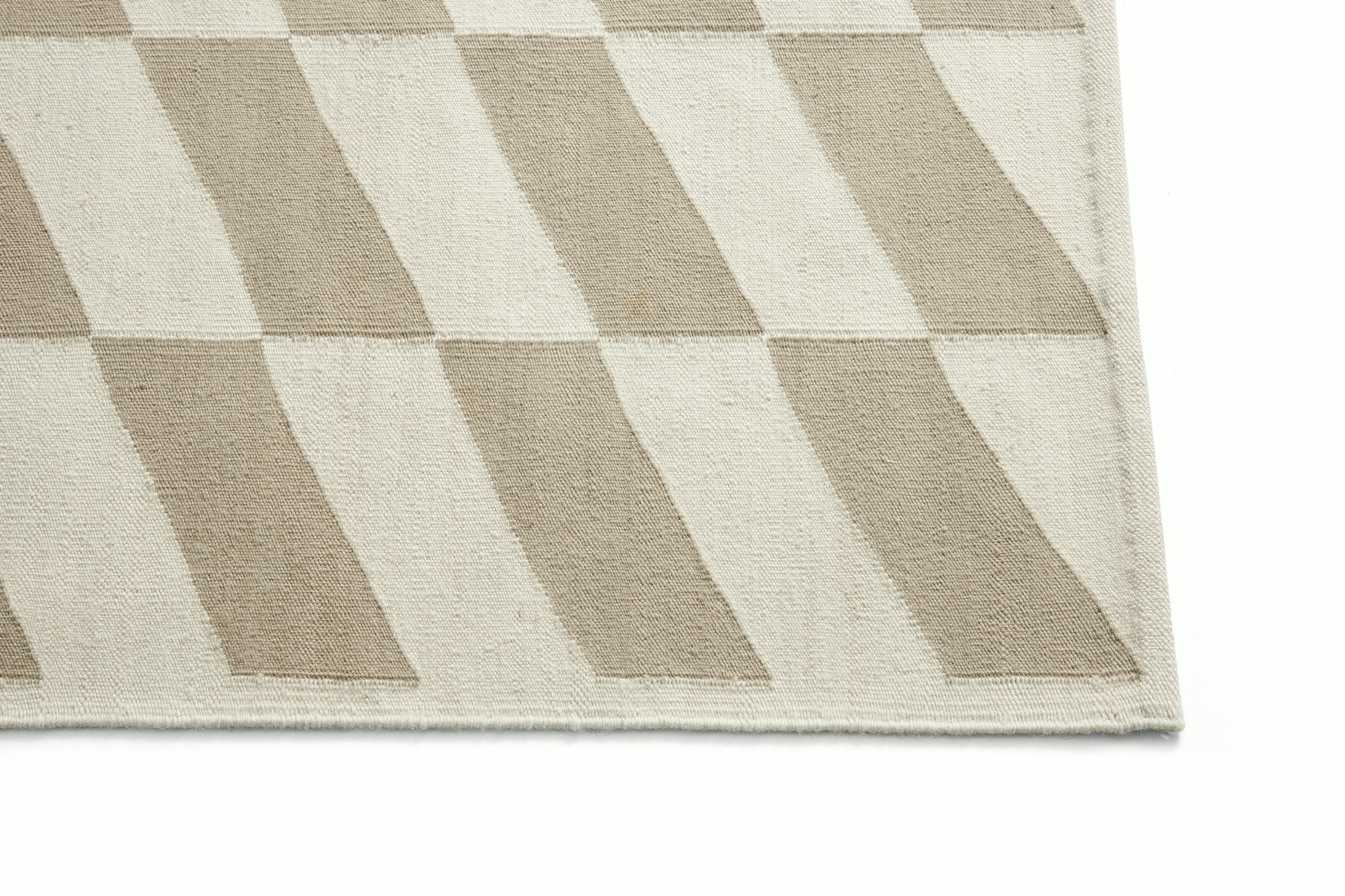 A detailed look at Shift Kelim Rug in Beige.