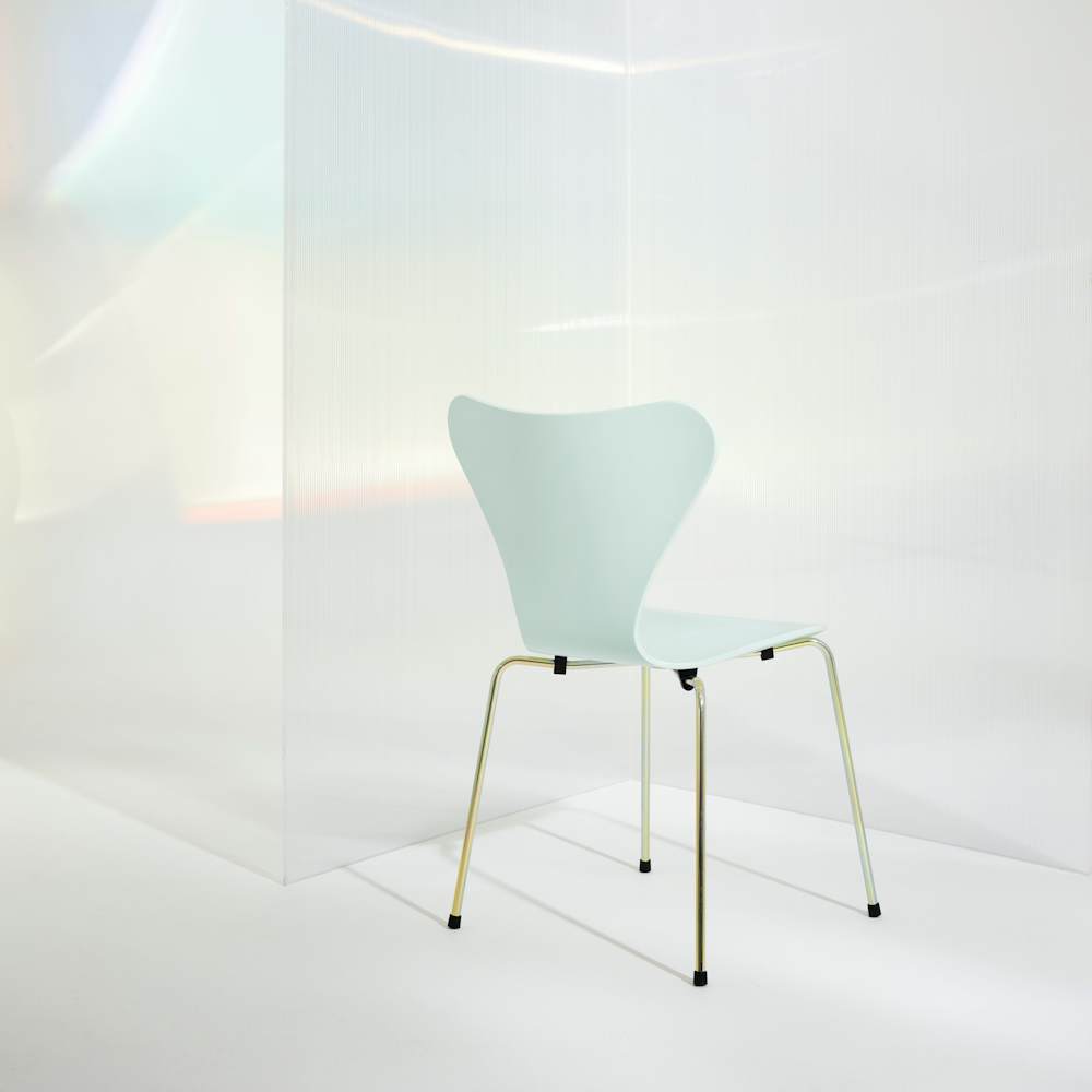 Series 7 Chair - Lacquered, 7:14 AM Green, Rainbow Steel