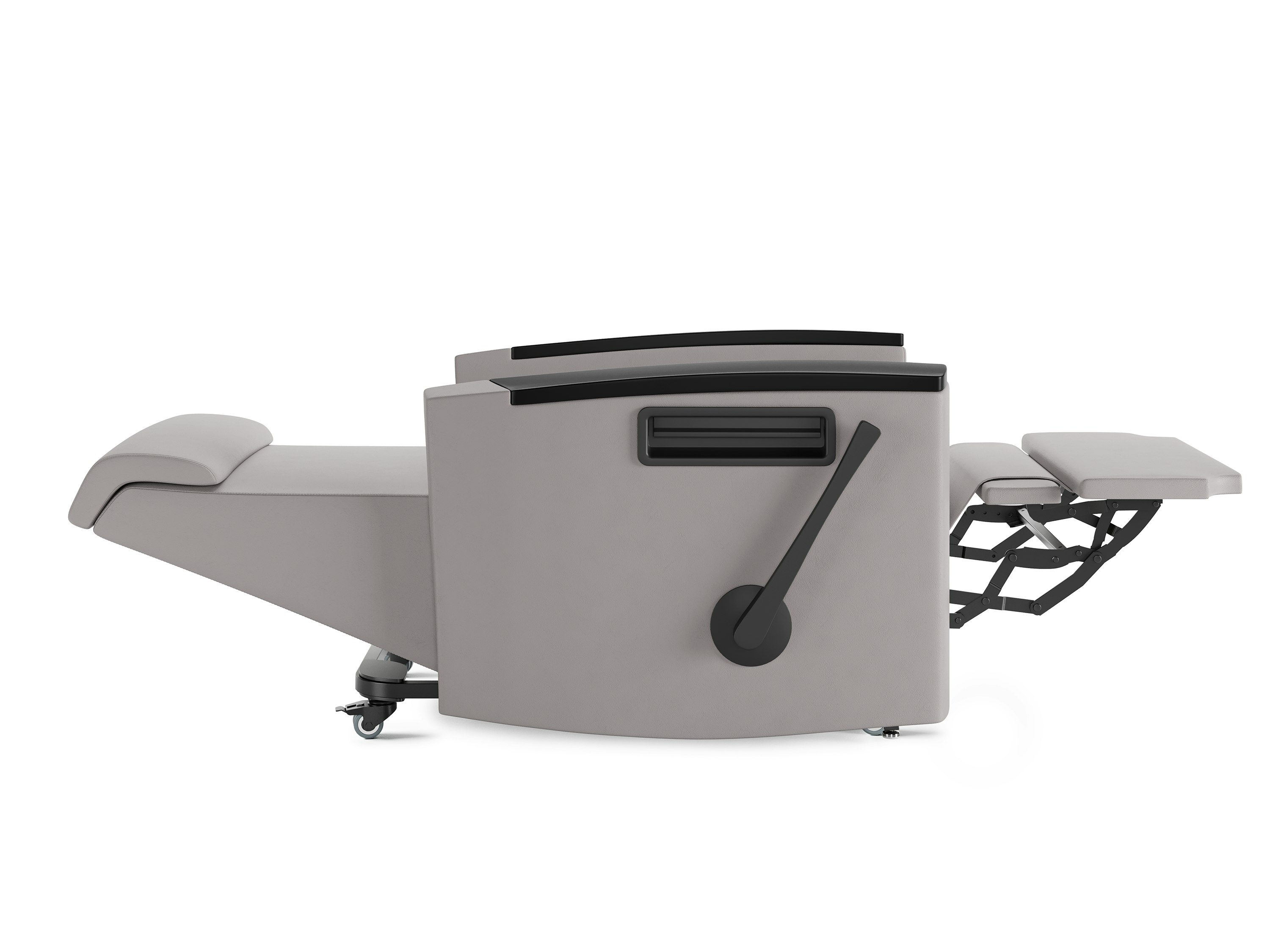 Consoul Reclining Glider, laid down, grey