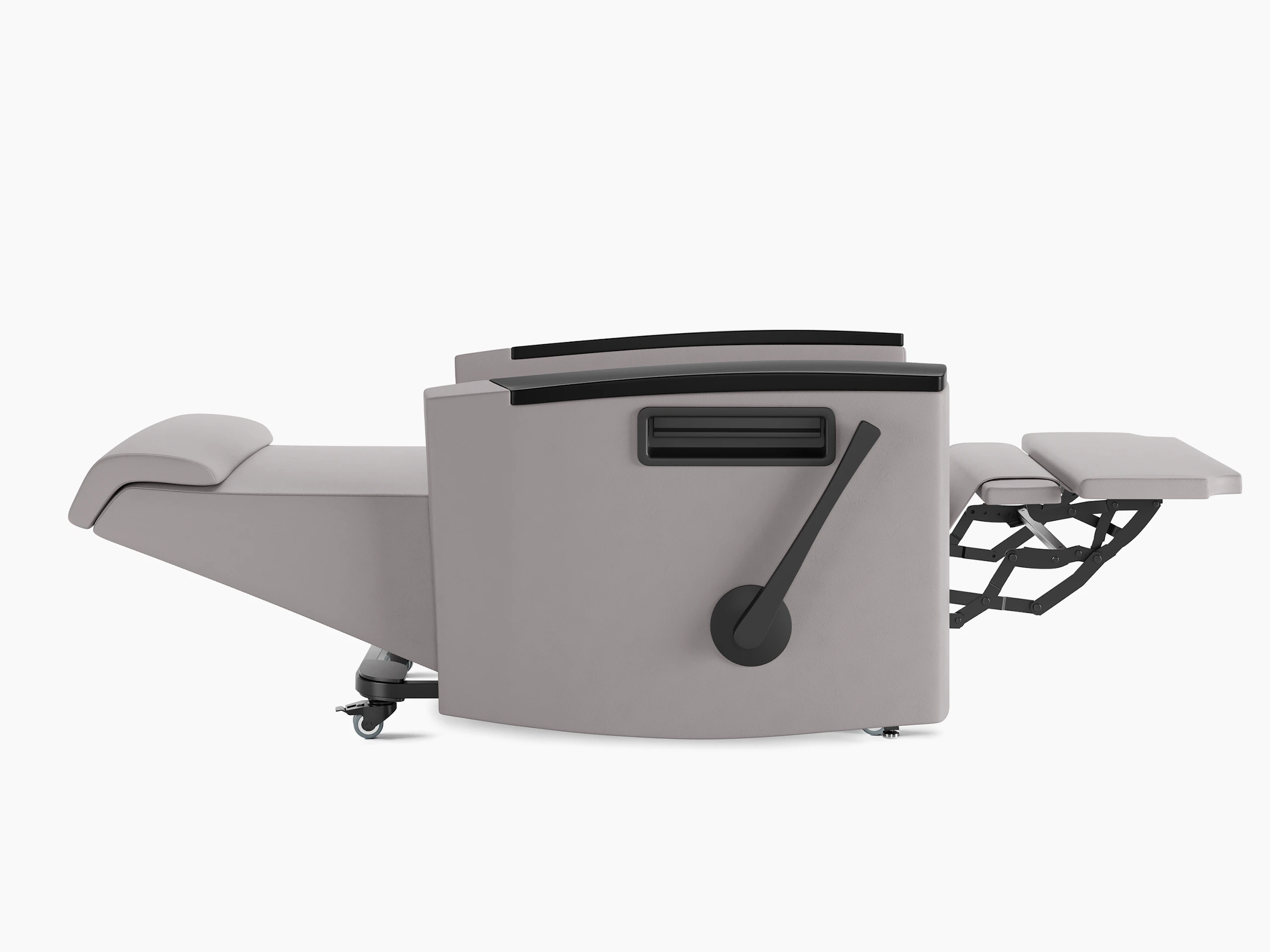 Consoul Reclining Glider, laid down, grey