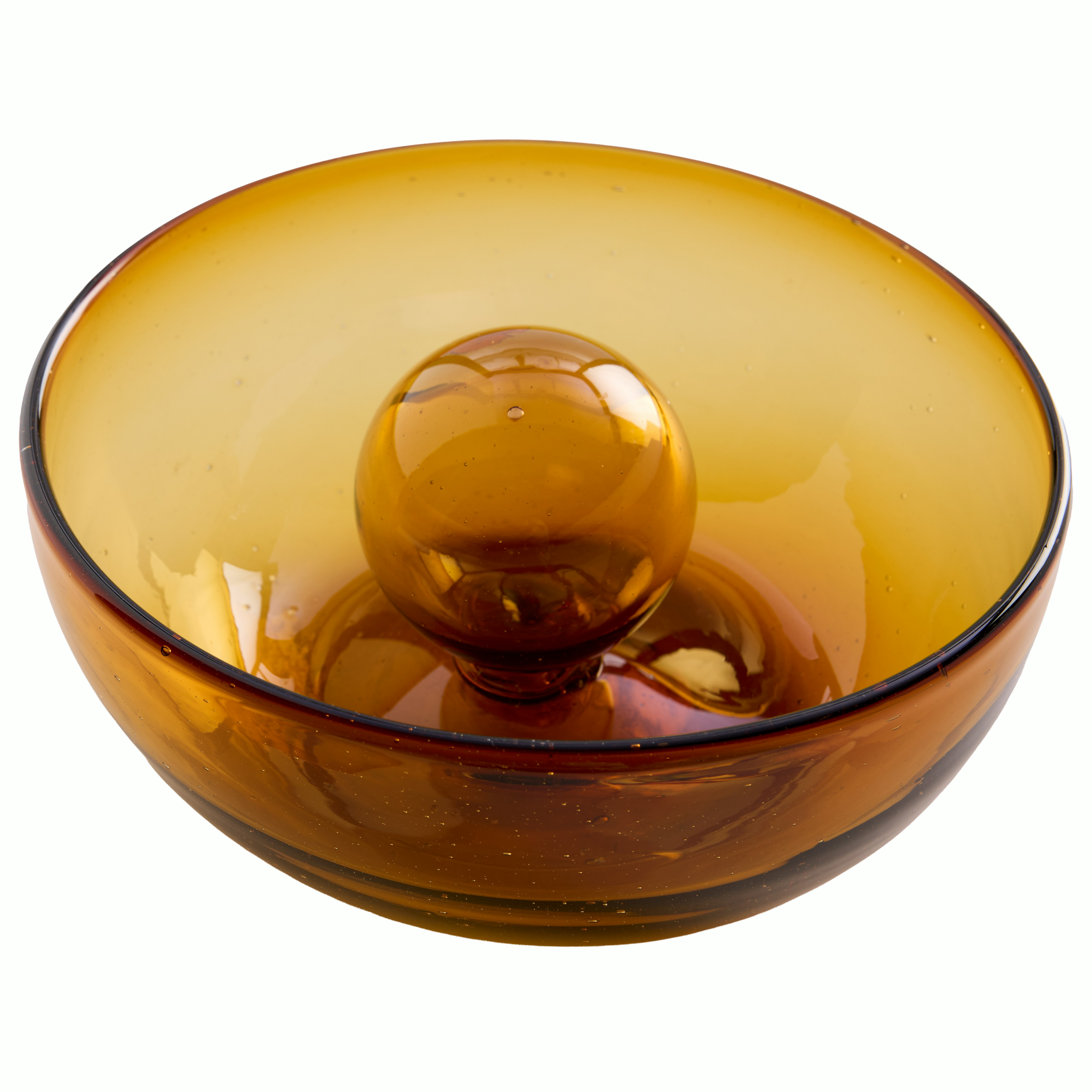 A detailed look at a Tres Palos Bowl in Amber.