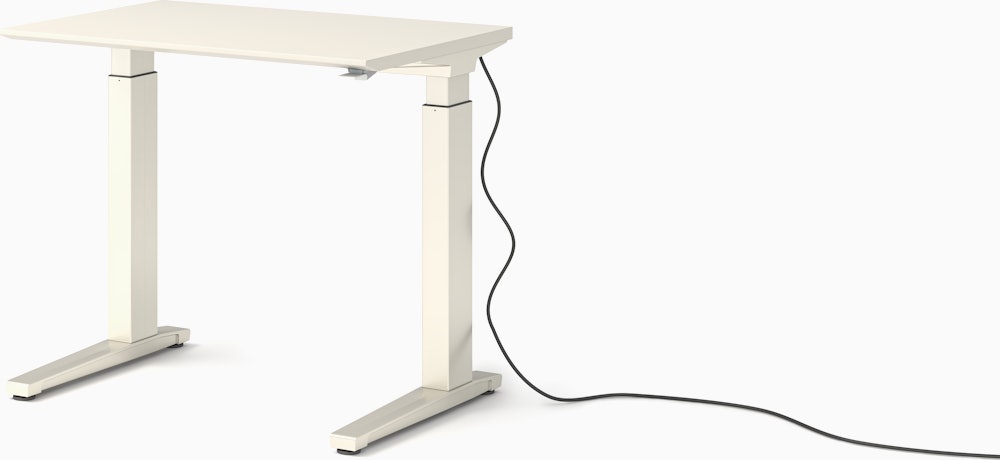 Renew Sit-To-Stand Desk - 23x34,  White Laminate White,  Standard Power
