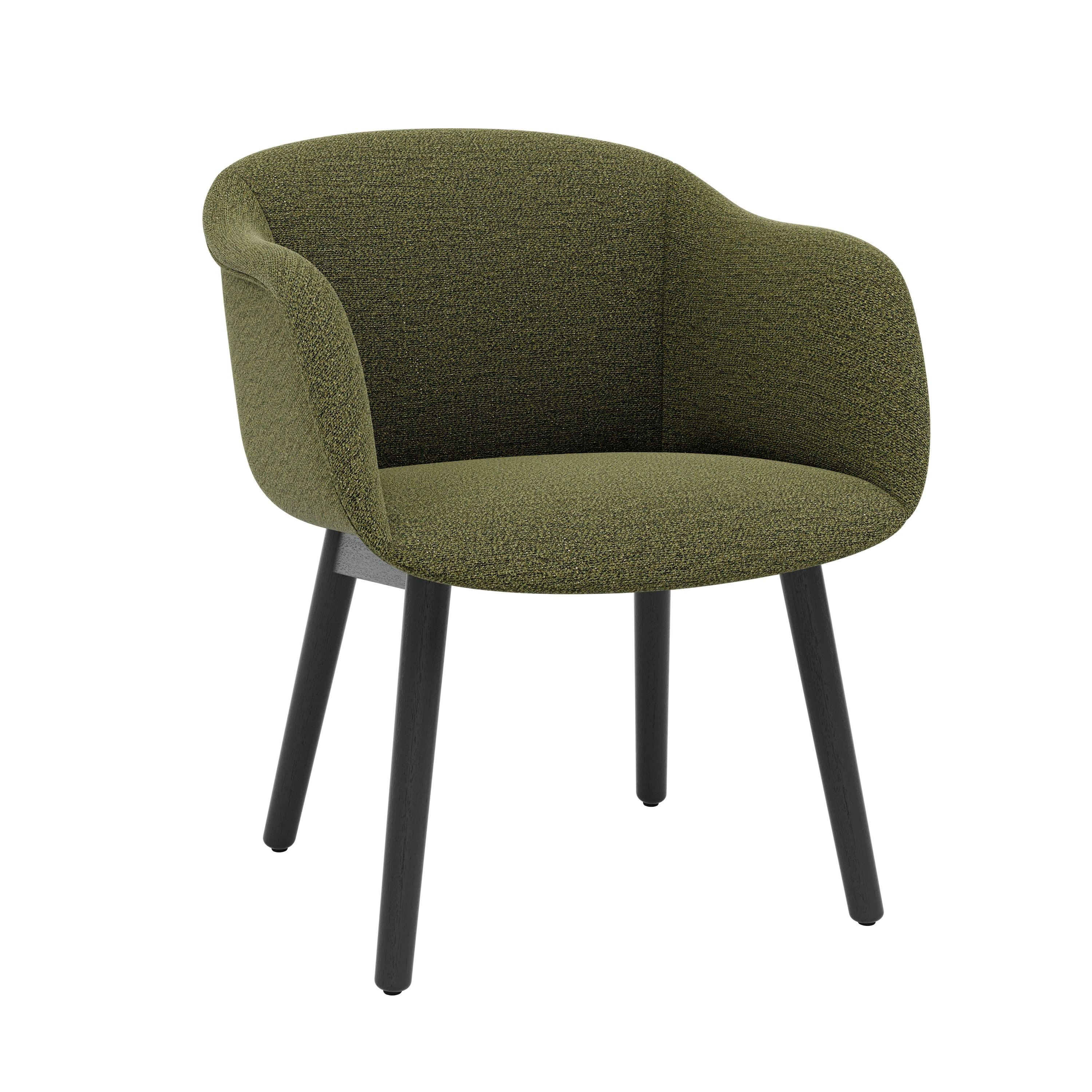 Fiber Soft Armchair - Wood, Anthracite Black, Ecriture, 970