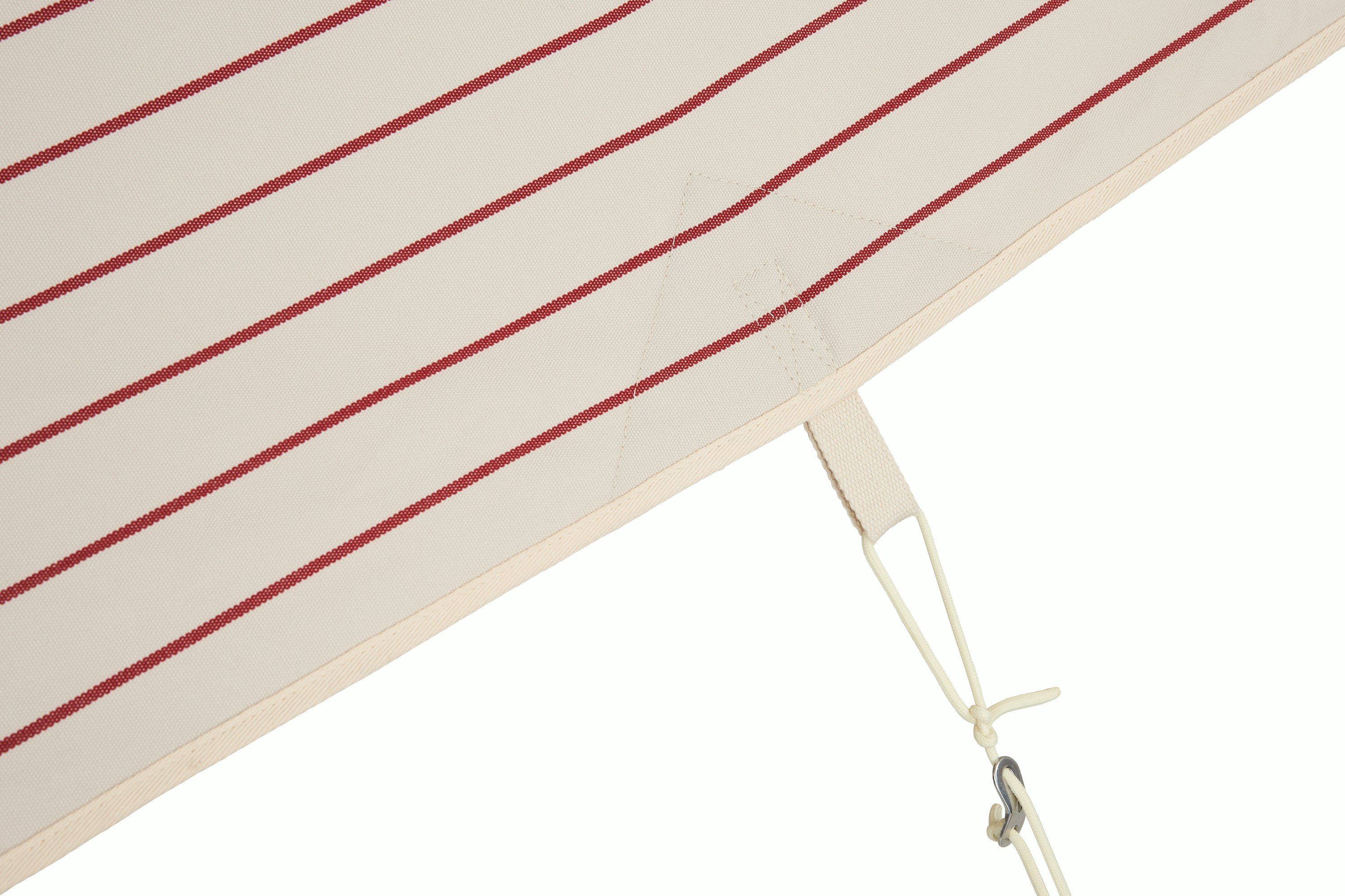Outdoor Market Canopy - Beige With Red Stripe