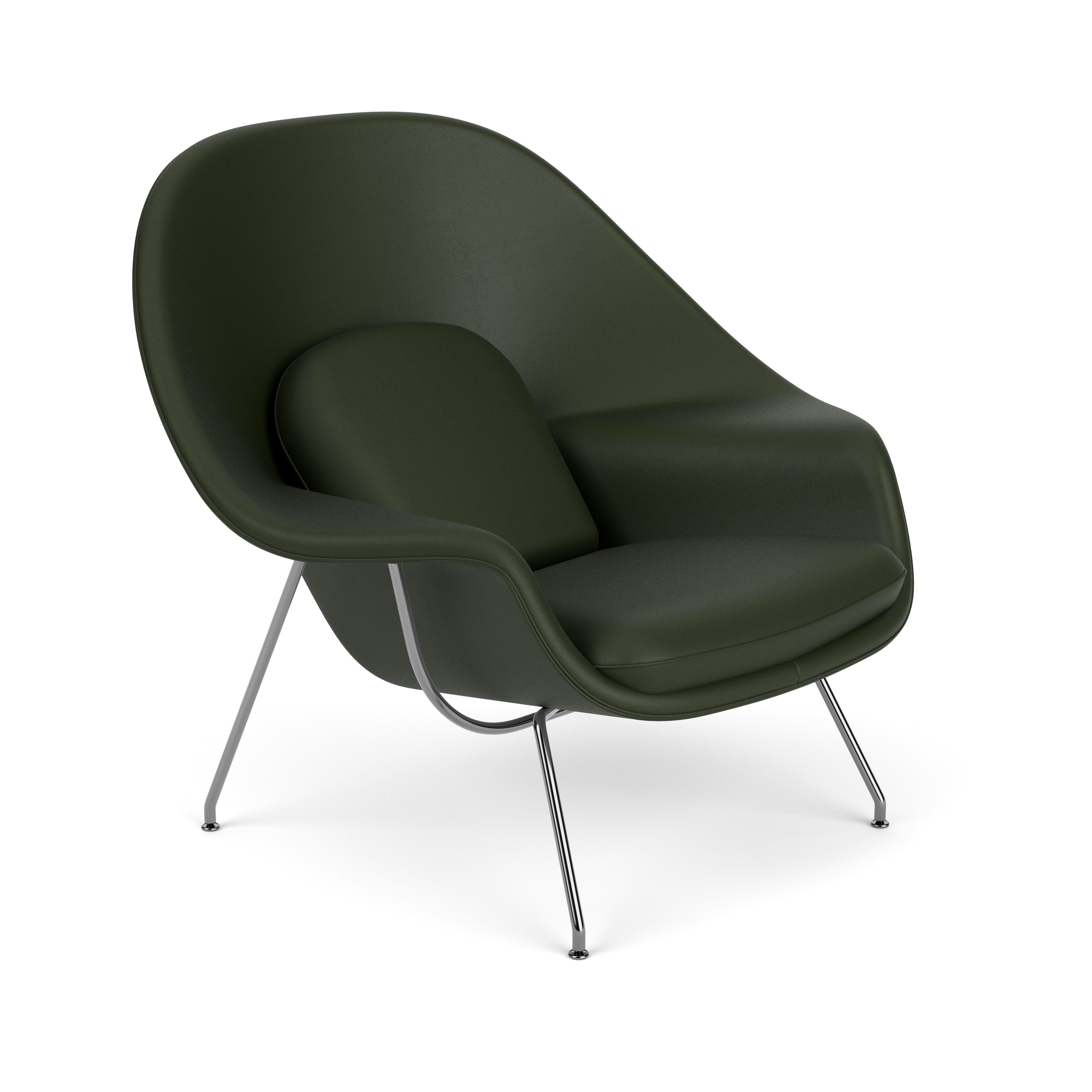 Womb Chair - Standard, Volo Leather, Arbor Shade, Chrome