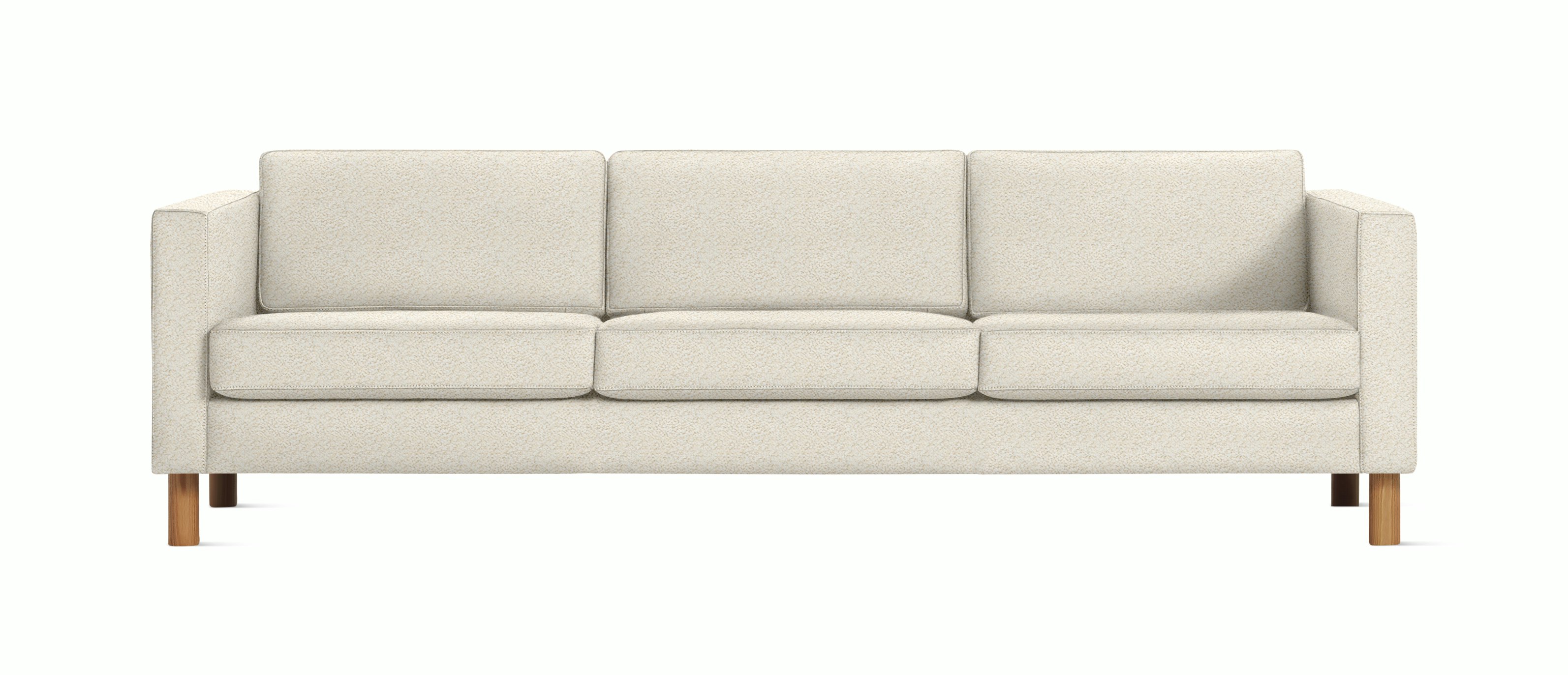Lispenard Sofa three seater in warm white in color with 6" legs.