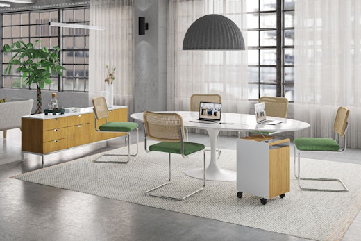 Antenna Tech Cart Saarinen Table Cesca Chair Florence Knoll Credenza