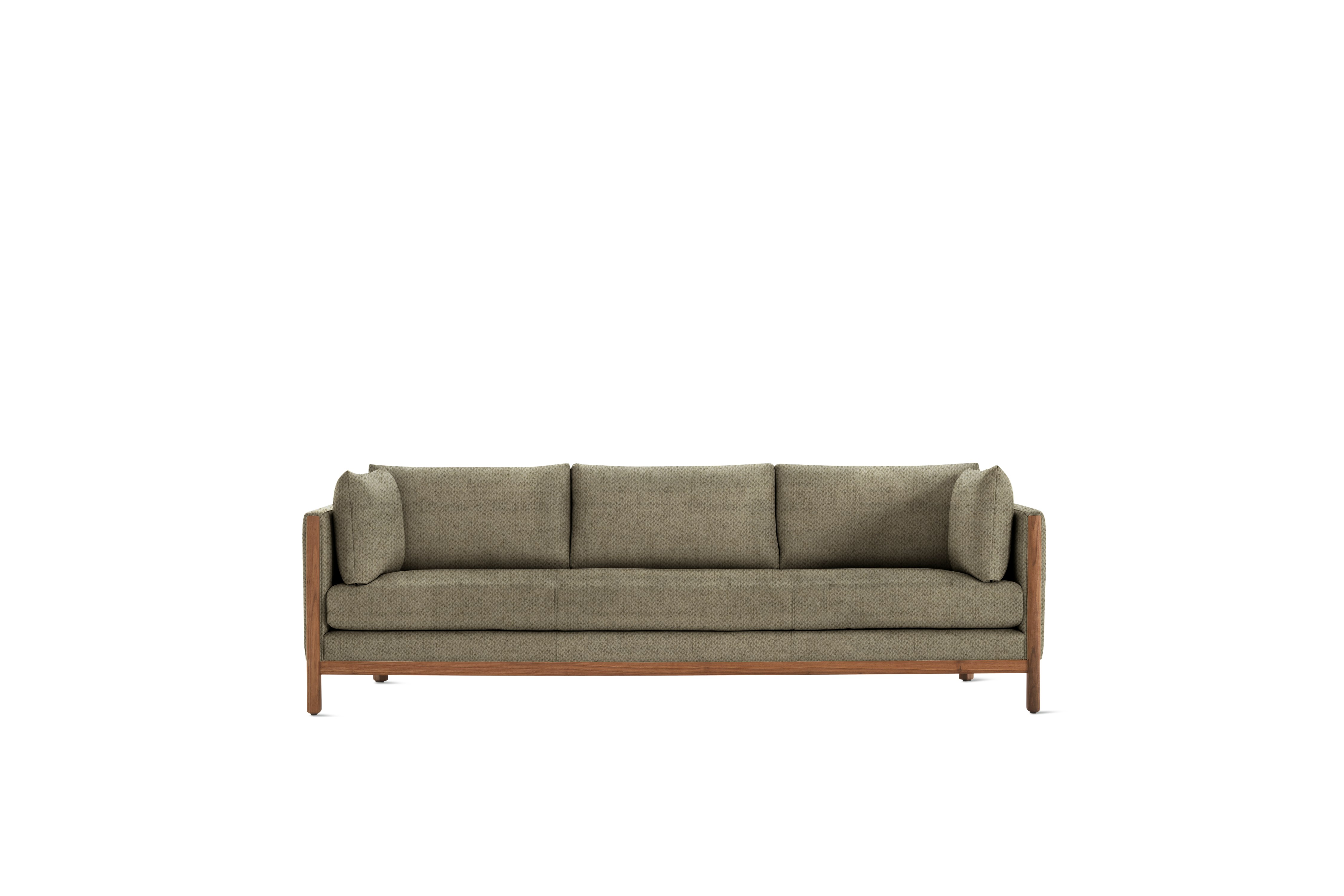 Emmy Sofa, 92 In, Pecora, Light Brown, Walnut