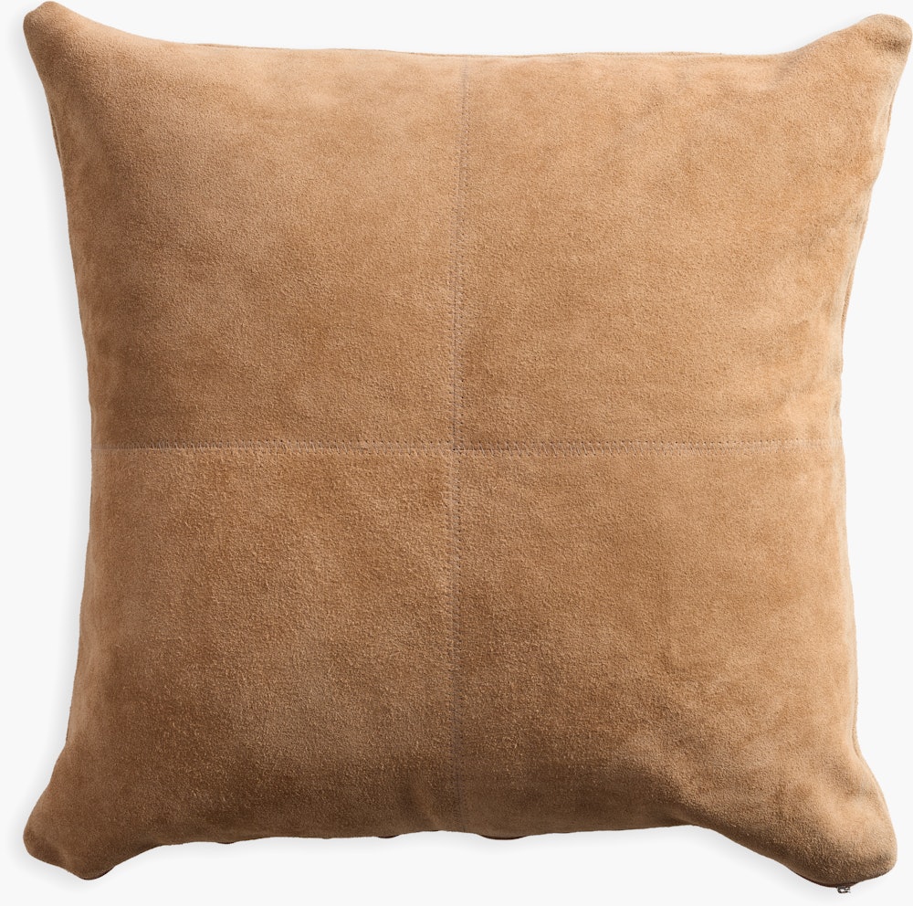 Suede Double-Sided Pillow - 24 x 24, Camel