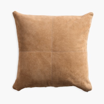 Suede Double-Sided Pillow - 24 x 24, Camel Suede Double-Sided Pillow - 24 x 24, Camel