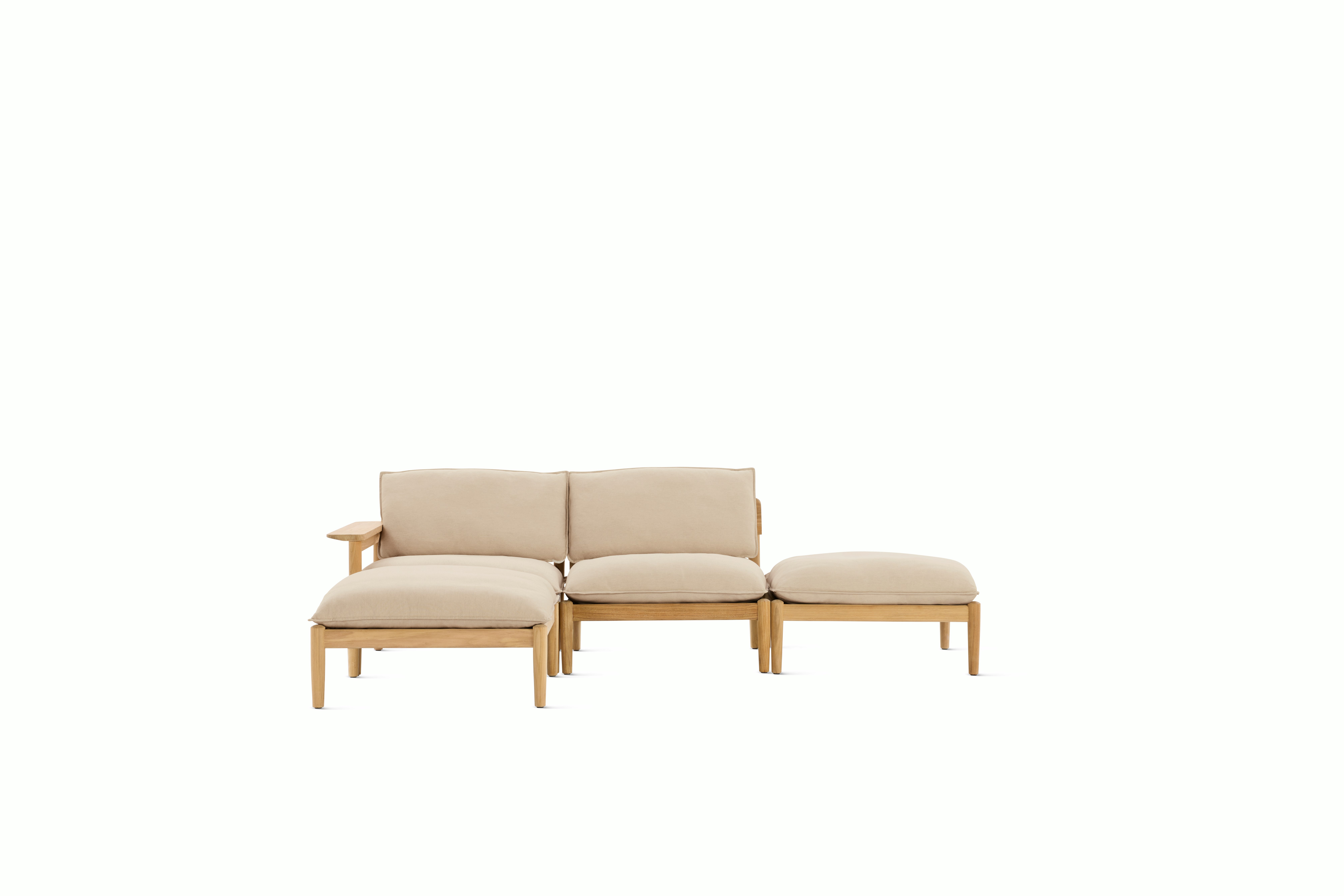 Terassi Open Sectional - Left Arm,  Heritage,  Papyrus, FSC Certified