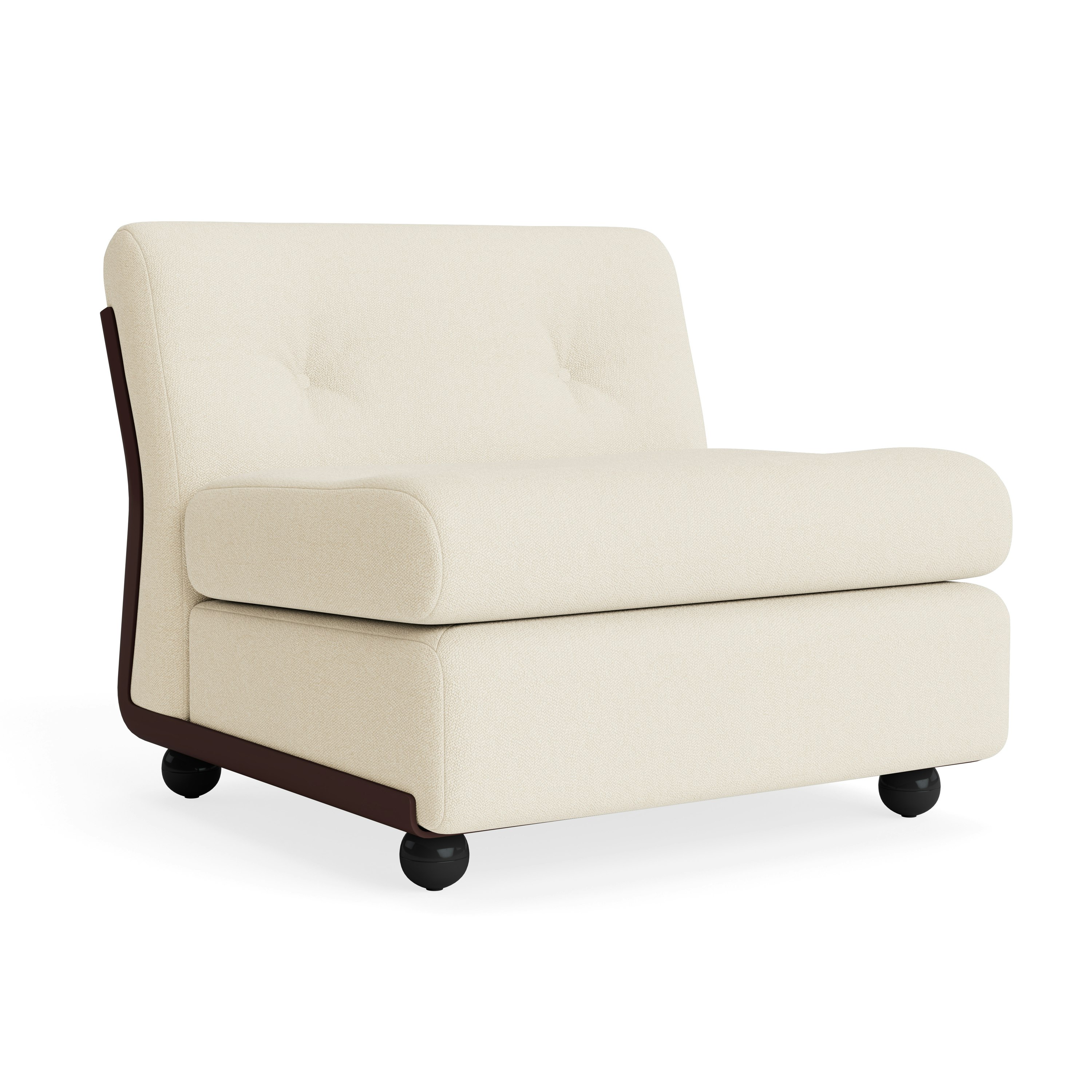 Amanta Chair - Turf, Cream Melange, Burgundy Red