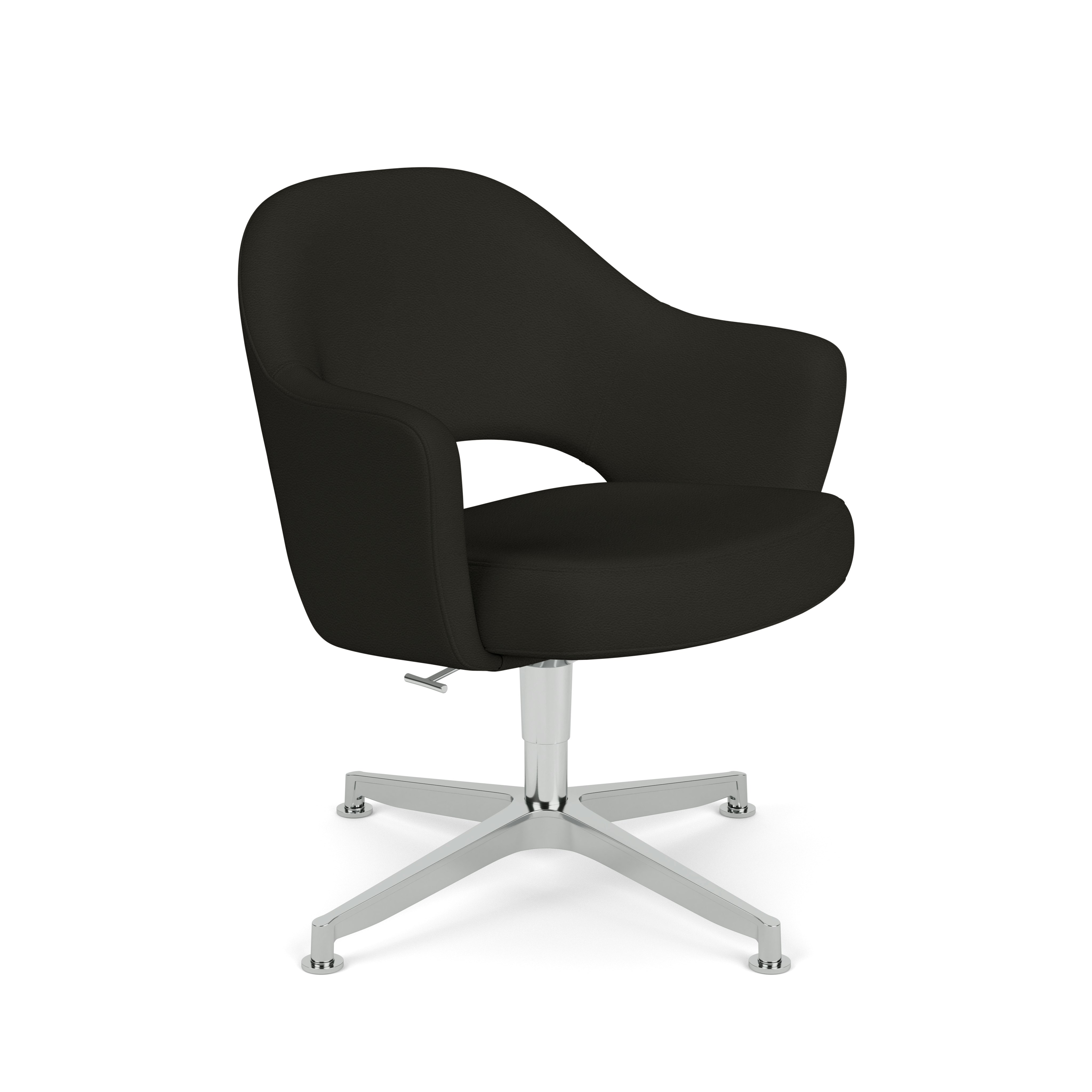 Saarinen Executive Office Armchair - 4 Star,  Prairie,  Bison,  Polished Aluminum Base,  Glides