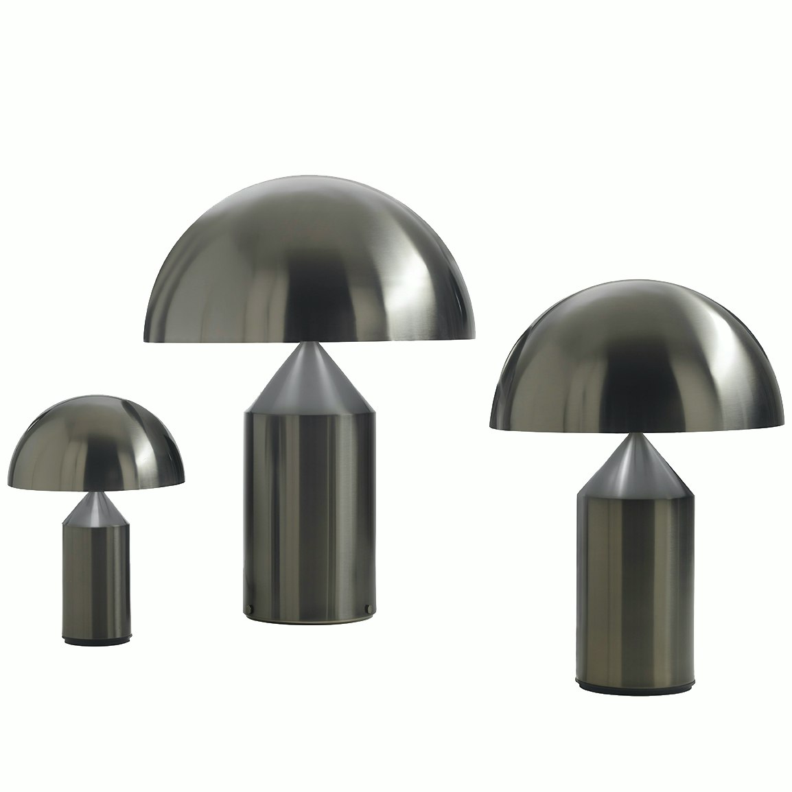 Atollo Table Lamp - Satin Nickel group shot