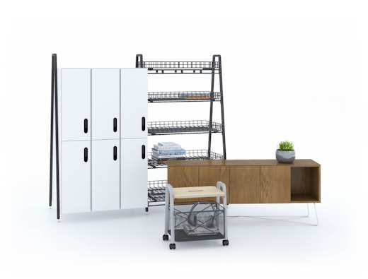rockwell mobile credenza locker lockers modular storage cart personal