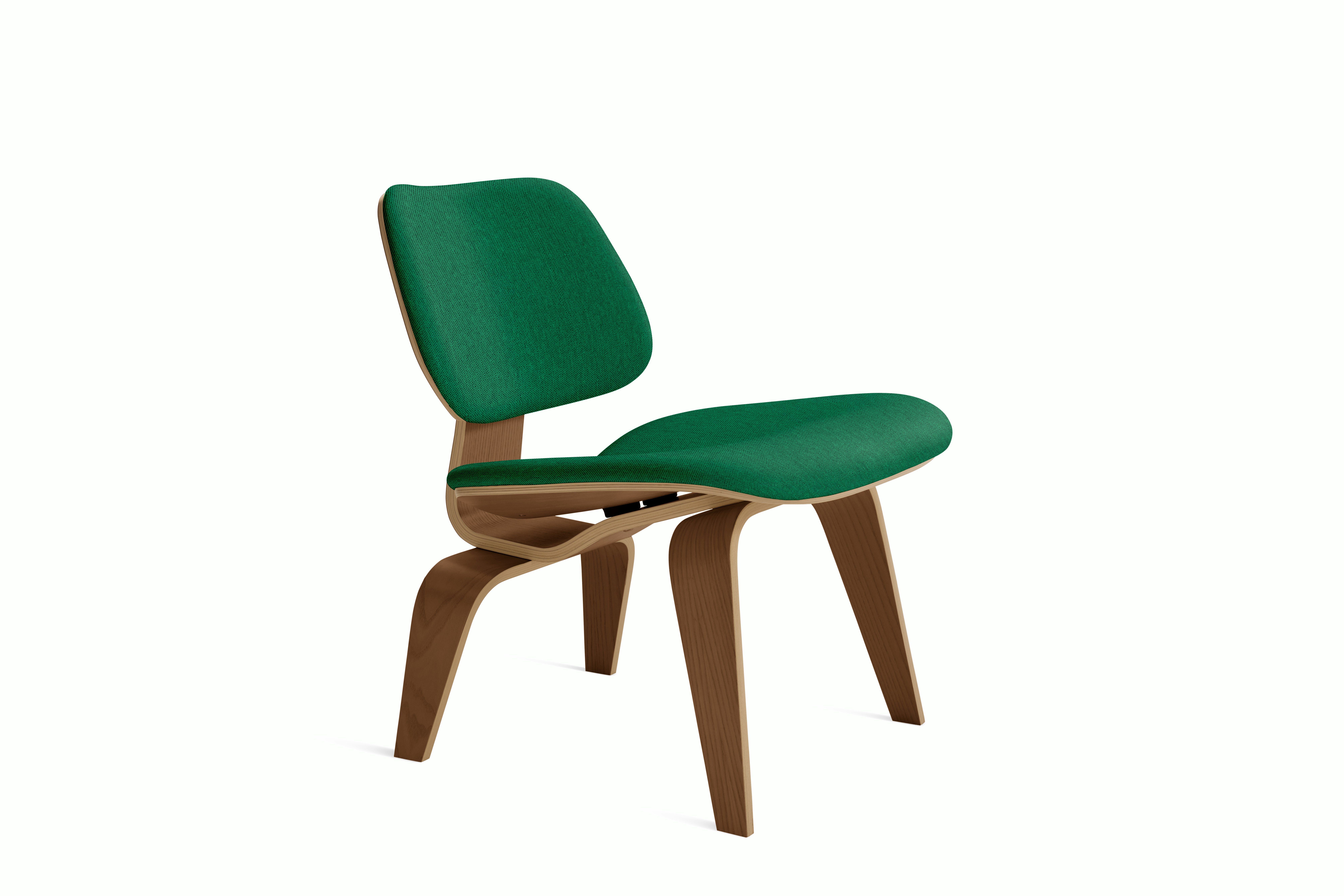 Eames Molded Plywood Lounge Chair Wood Base (LCW), Non Upholstered
