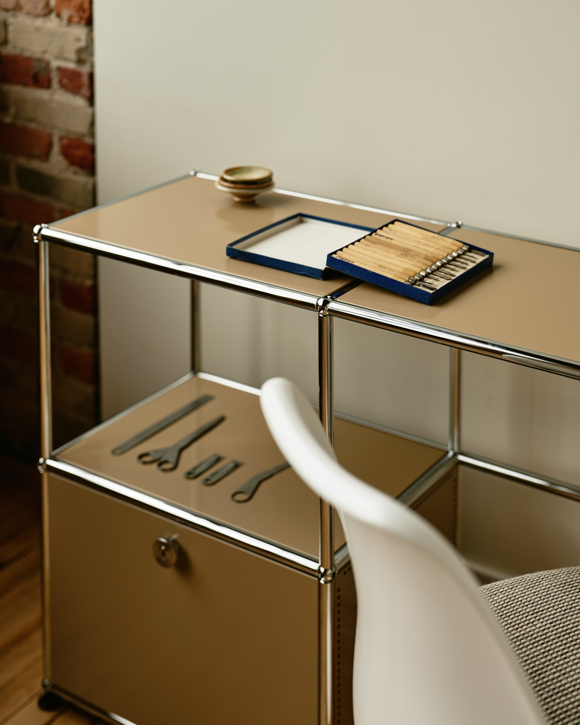 USM Haller Double Storage Desk
