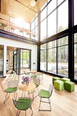 bertoia side chair rockwell unscripted occasion table upholstered seats bowdoin college roux center for the environment