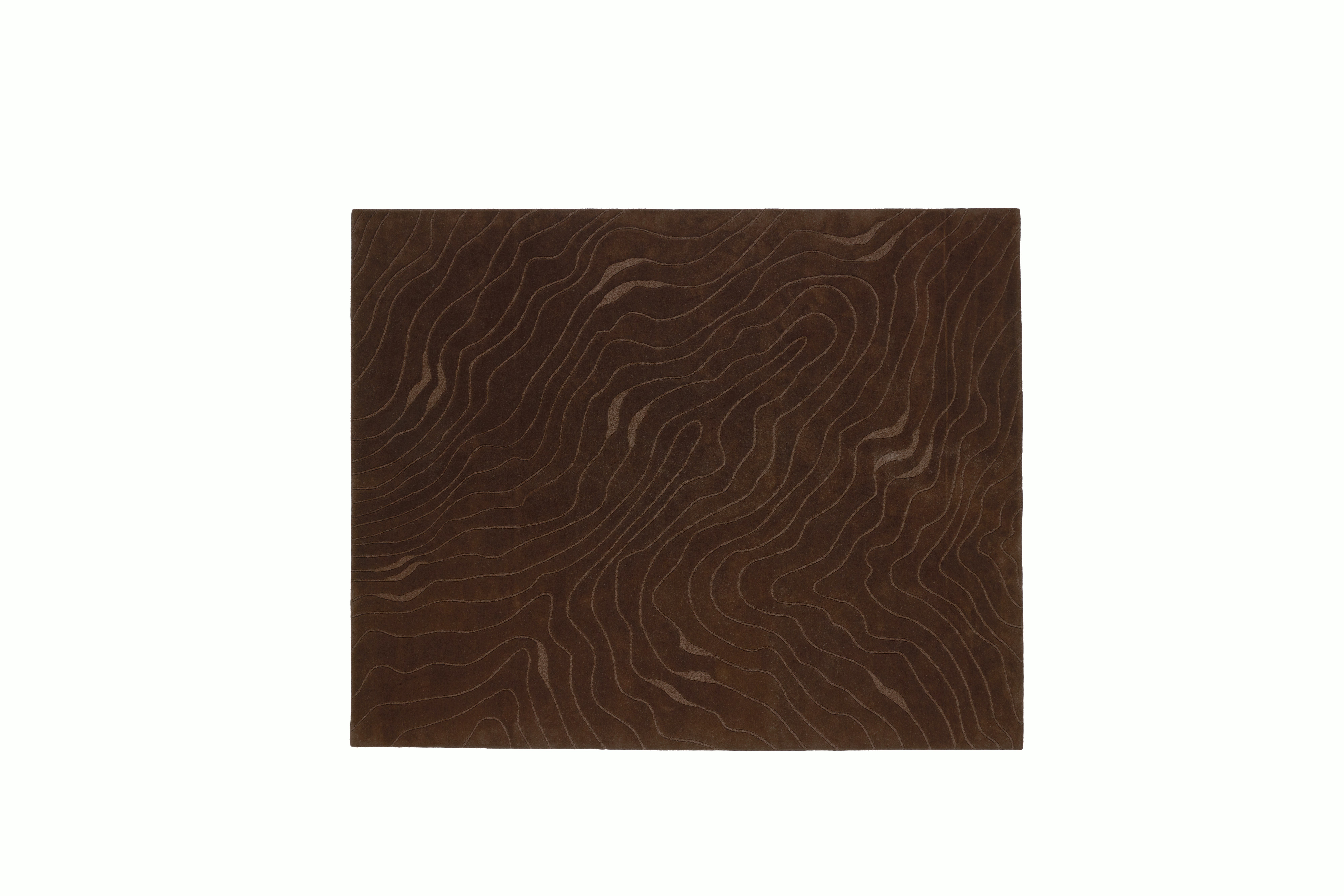A Waves Rug in Chestnut viewed from the front.