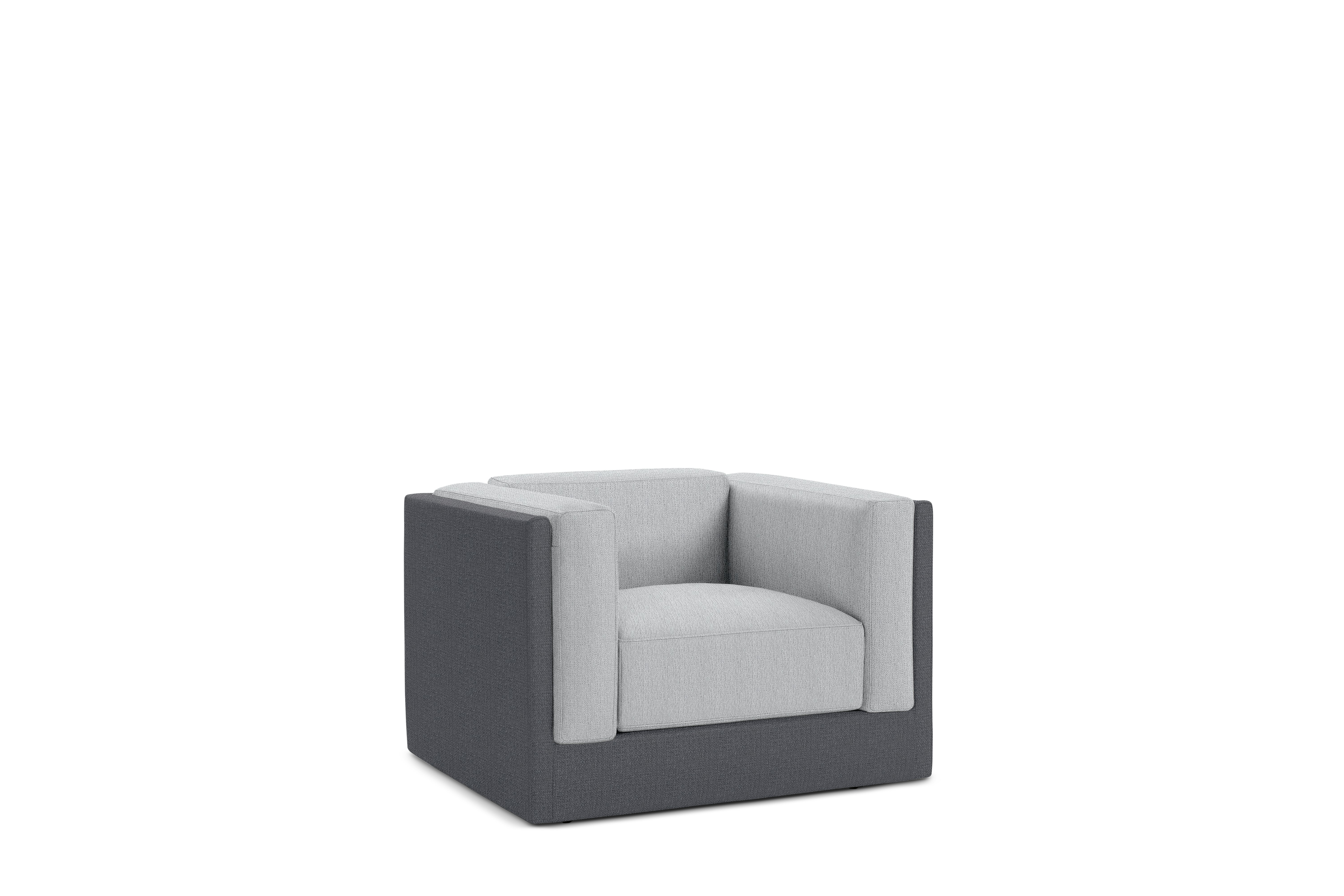 Symme Armchair - Fabric Frame,  Pebble Weave,  Pumice,  Pebble Weave,  Fog
