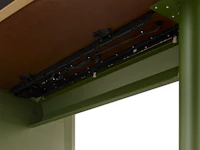 Headway Huddle Table, Ello Micro Vine with open wire management trough.