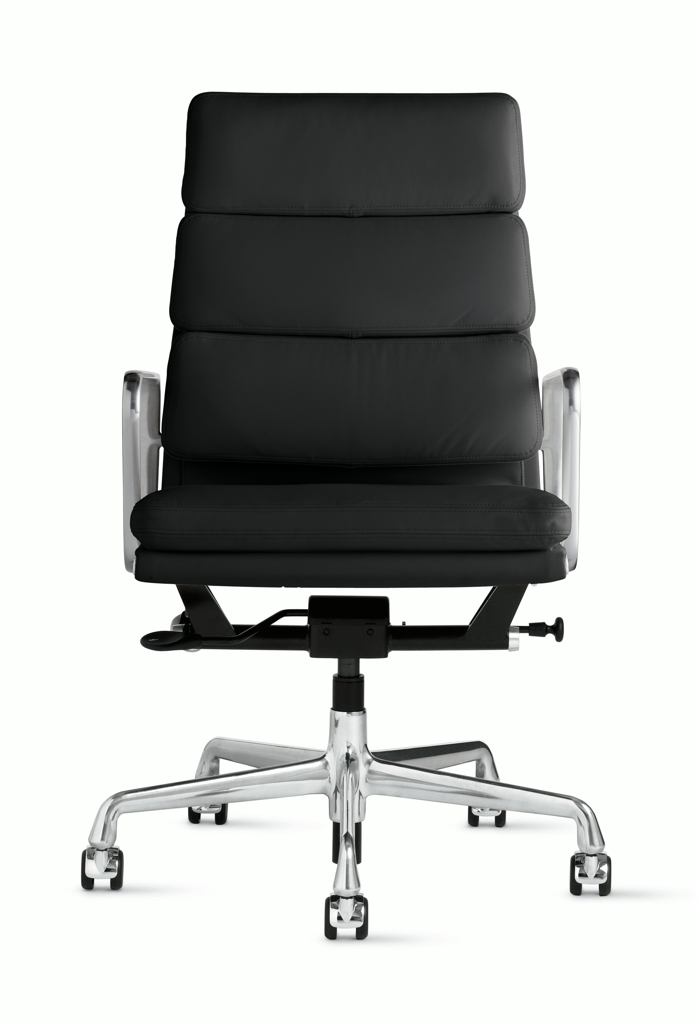 Eames Soft Pad - Exec, Vicenza, Black, Pol Alum, Pneu, Std, MD