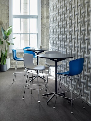 pixel column leg table bar height bertoia molded shell barstool san francisco showroom essentials modern synergy