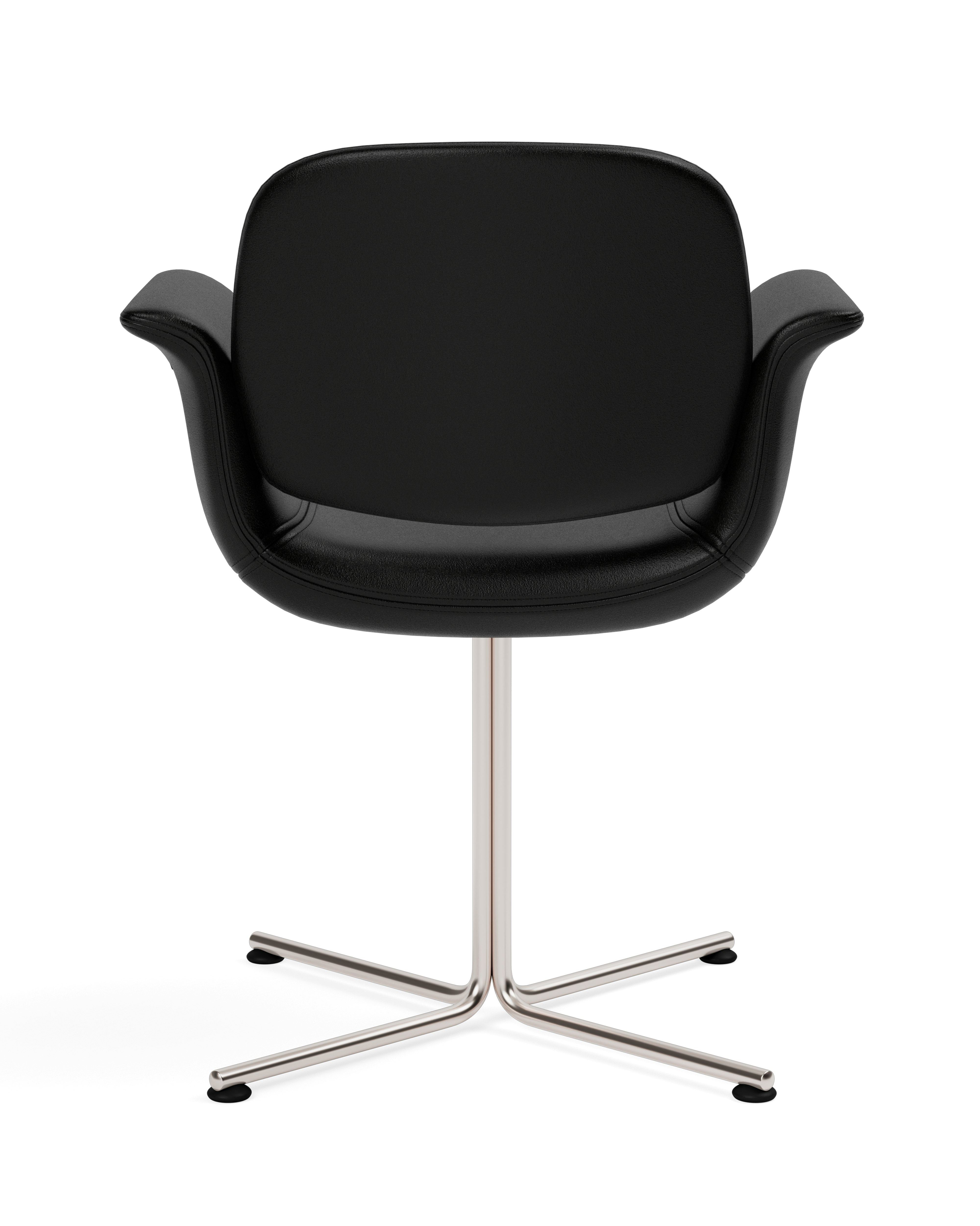A Flamingo Chair in 301Black viewed from behind.