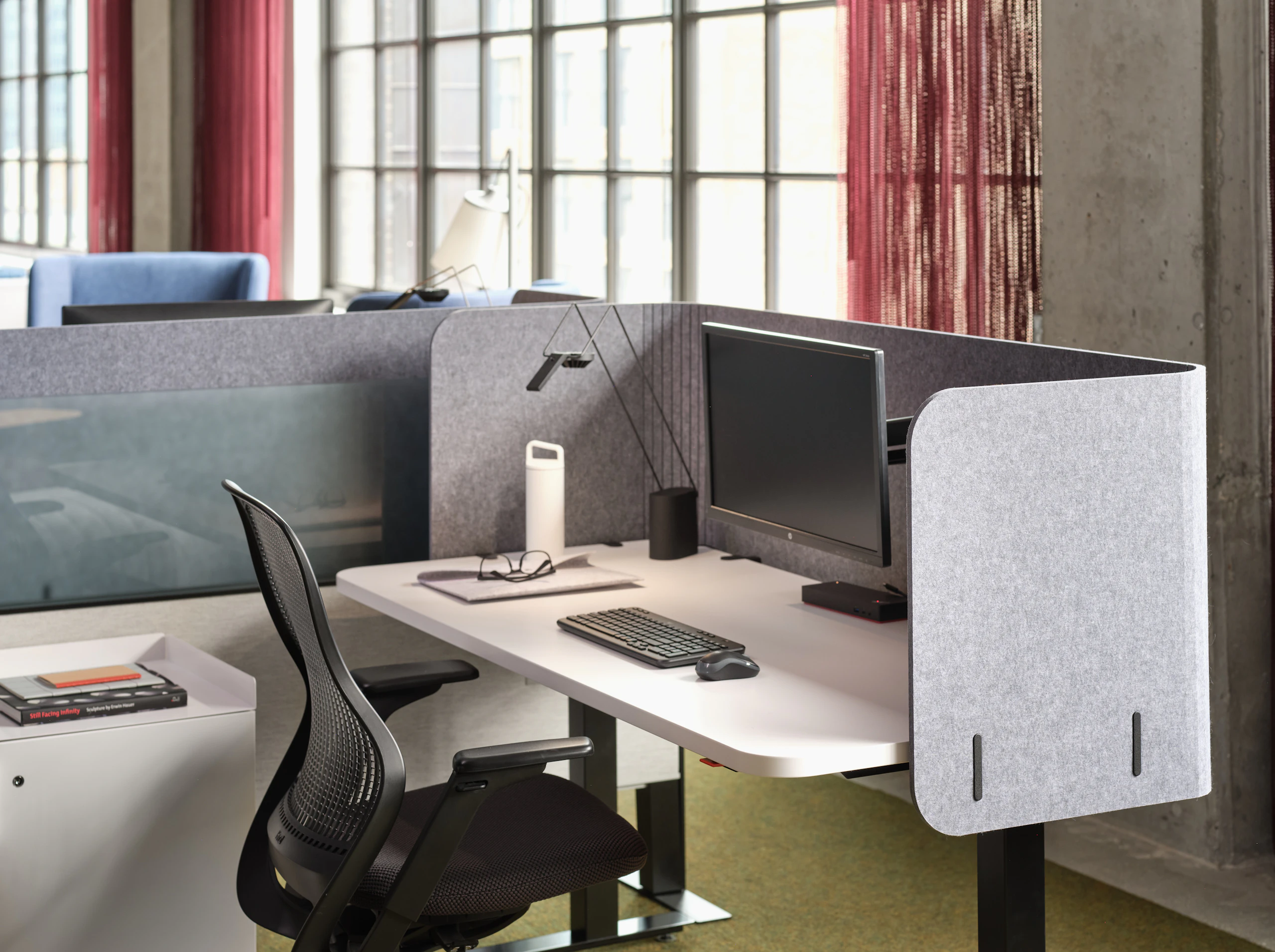 regeneration by knoll k base height adjustable table sapper xyz monitor arm k screen contour sparrow desktop light