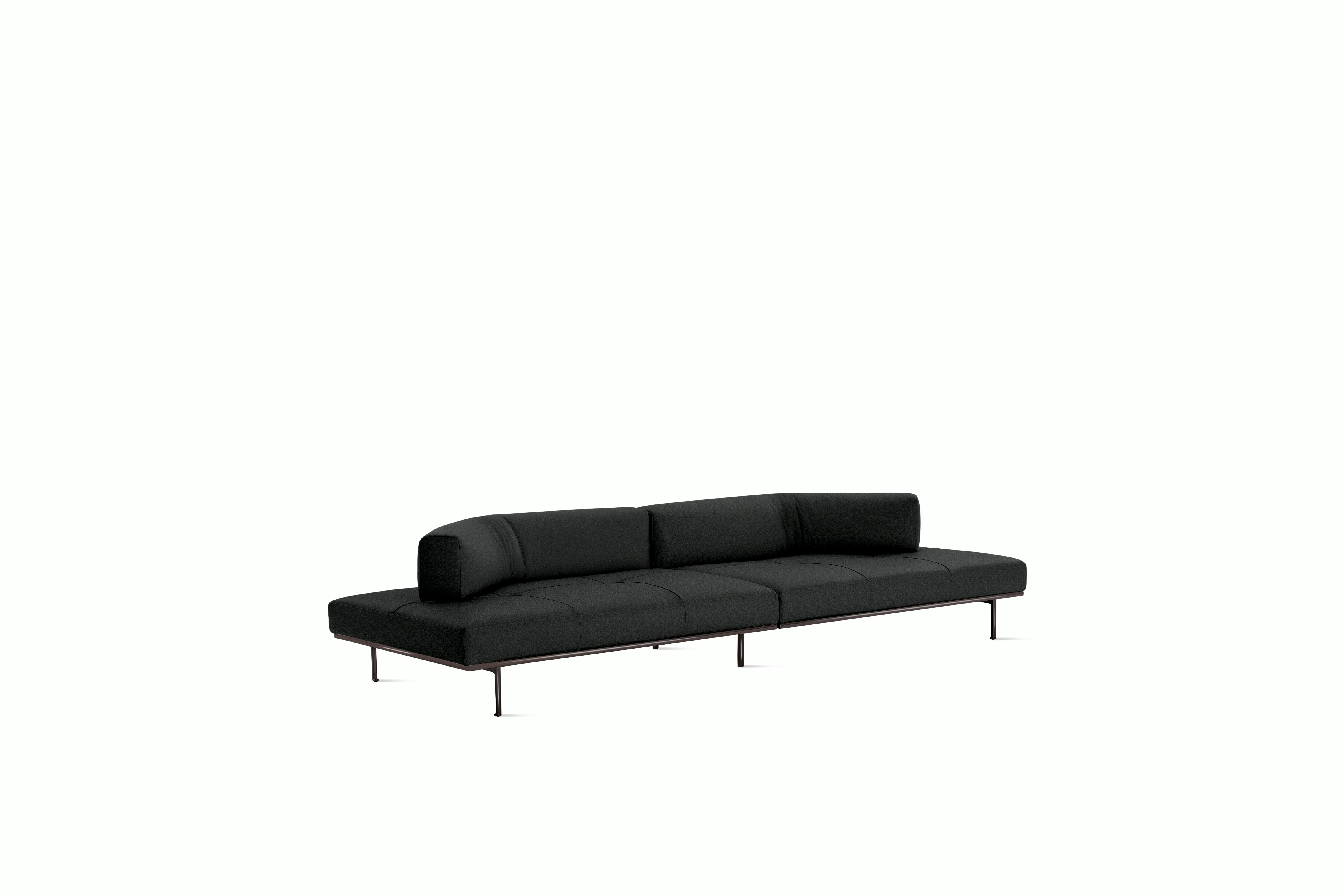 Matic Sofa - MH07 Config  Sofa,  Quilted,  Volo Leather,  Black,  Charcoal