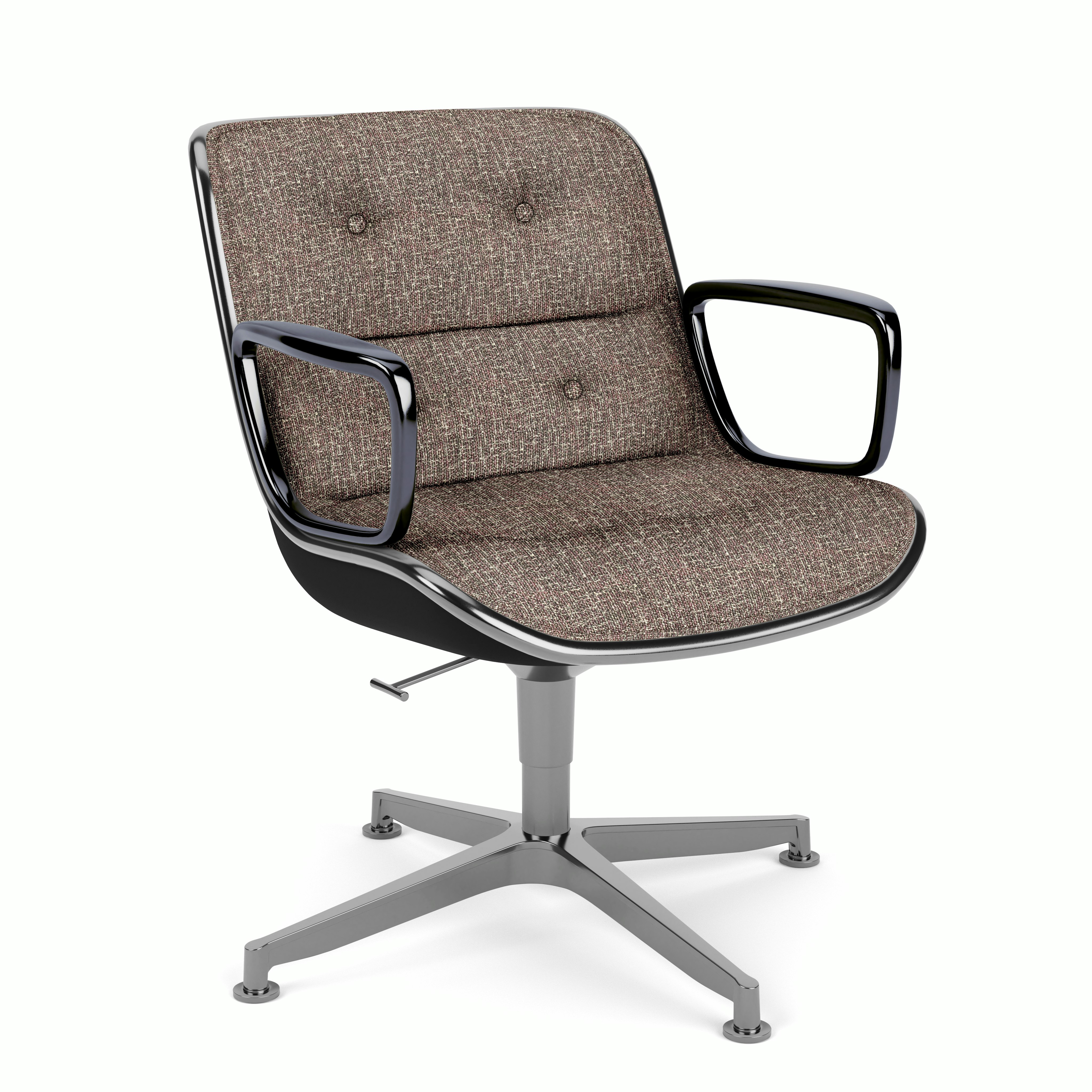 Pollock Executive Armchair - 4 Star,  Polished Aluminum,  Rebel,  Lavender