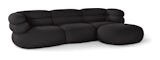 Biboni Sectional - Sectional Chaise, Left, Stretch Appeal, Onyx Biboni Sectional - Sectional Chaise, Left, Stretch Appeal, Onyx