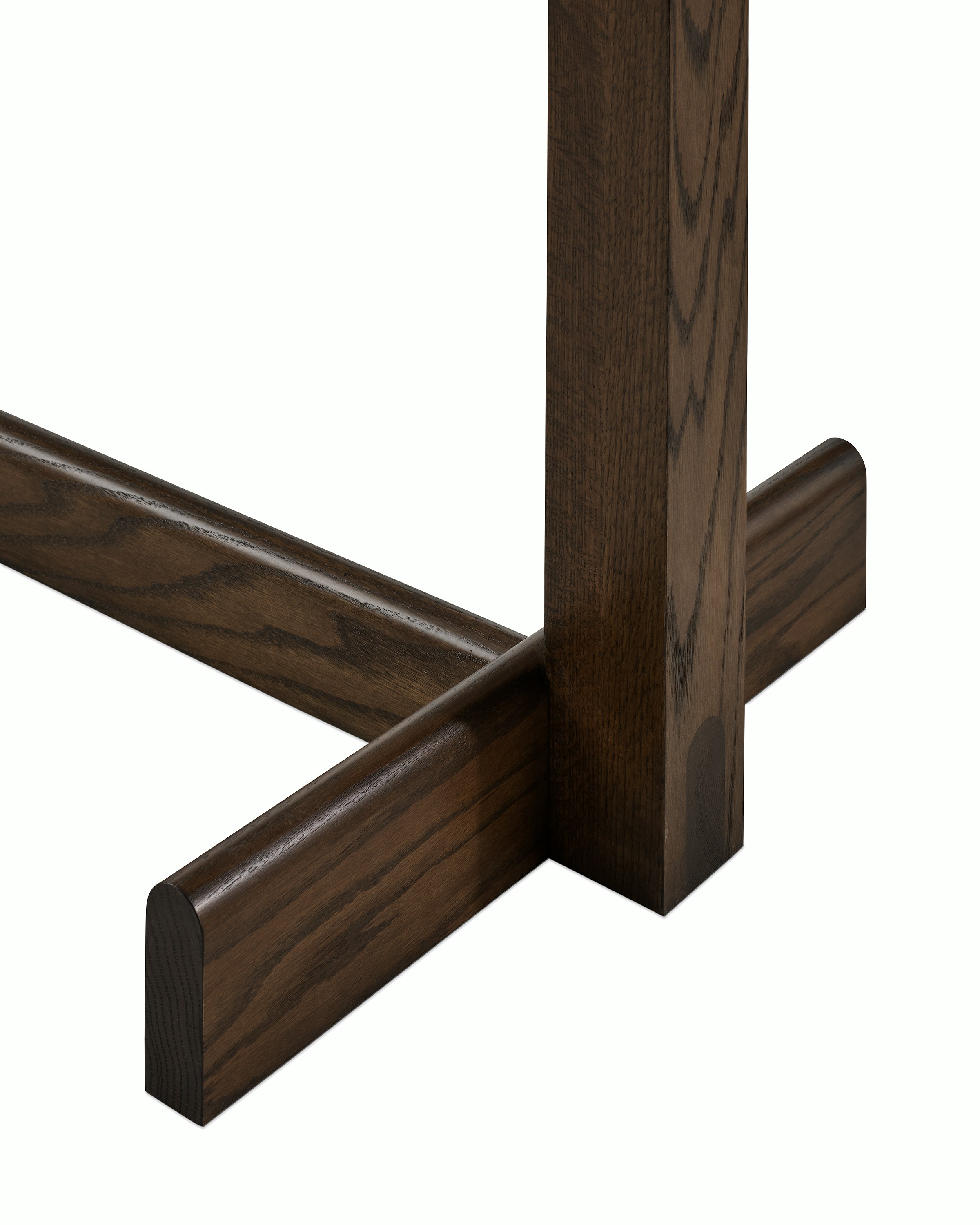Land Table, Umber on Oak, Leg