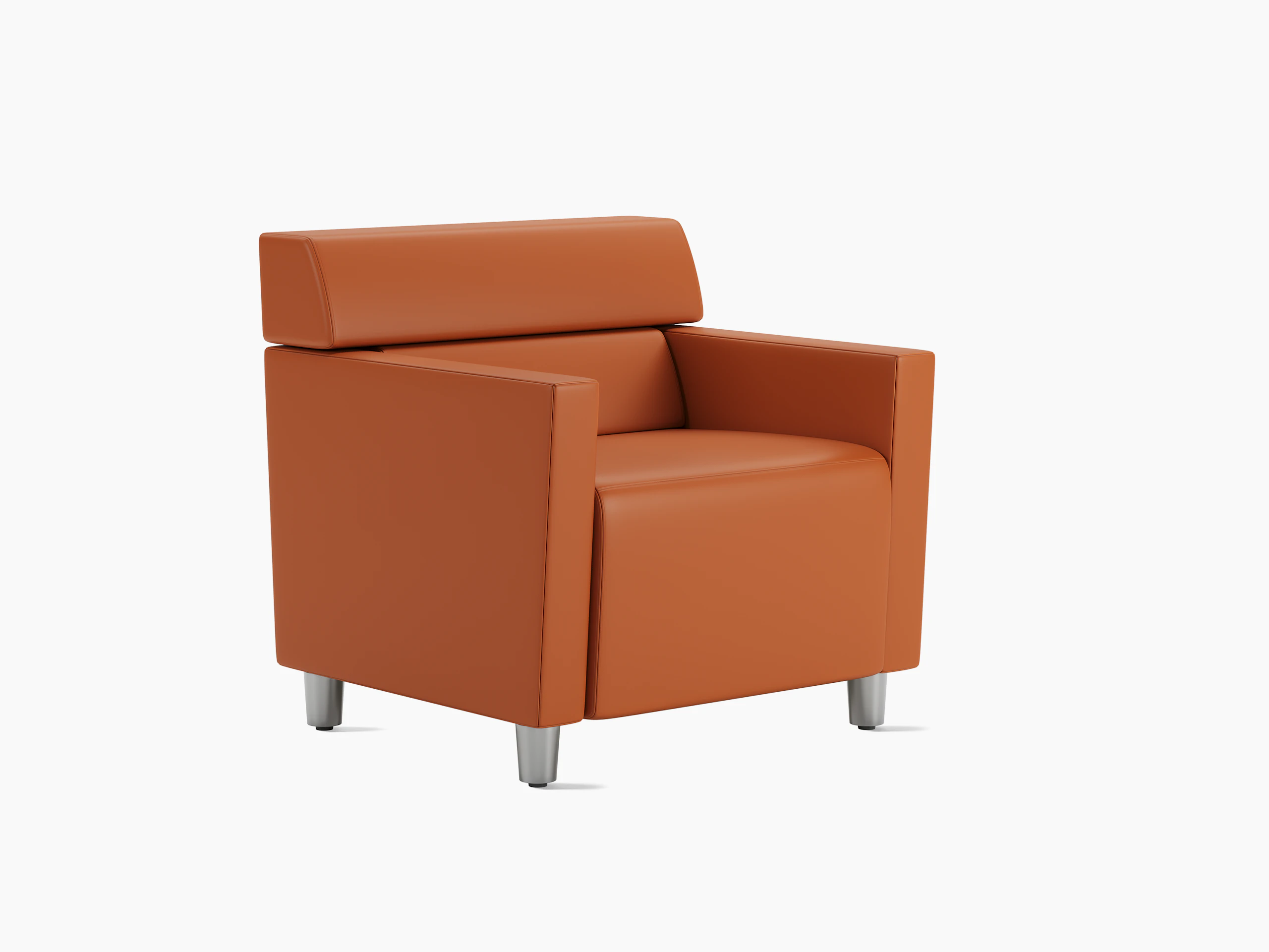 Steps Lounge System, armchair, straight, orange