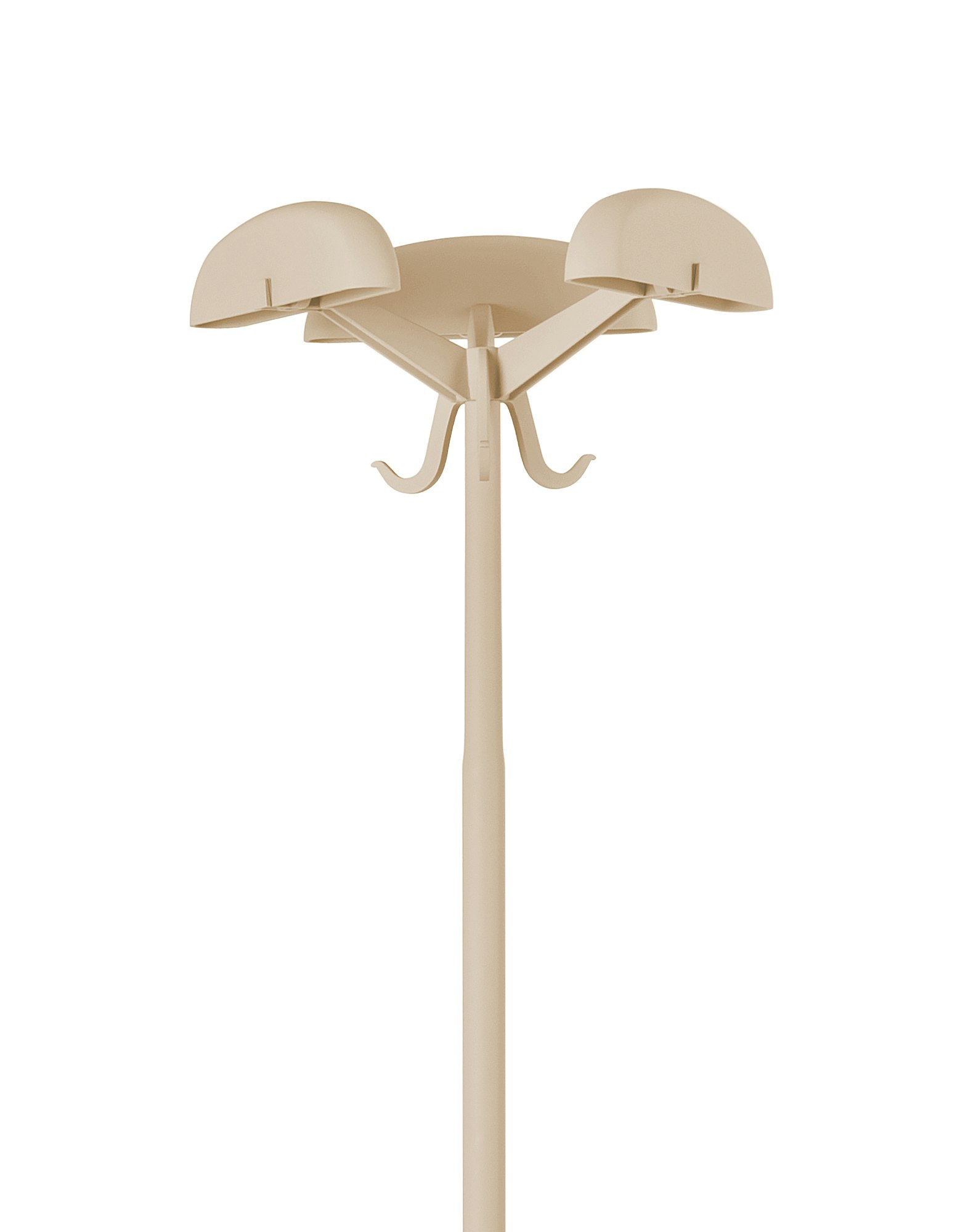 A Alta Tensione Coat Stand in Dove Grey viewed from the side.