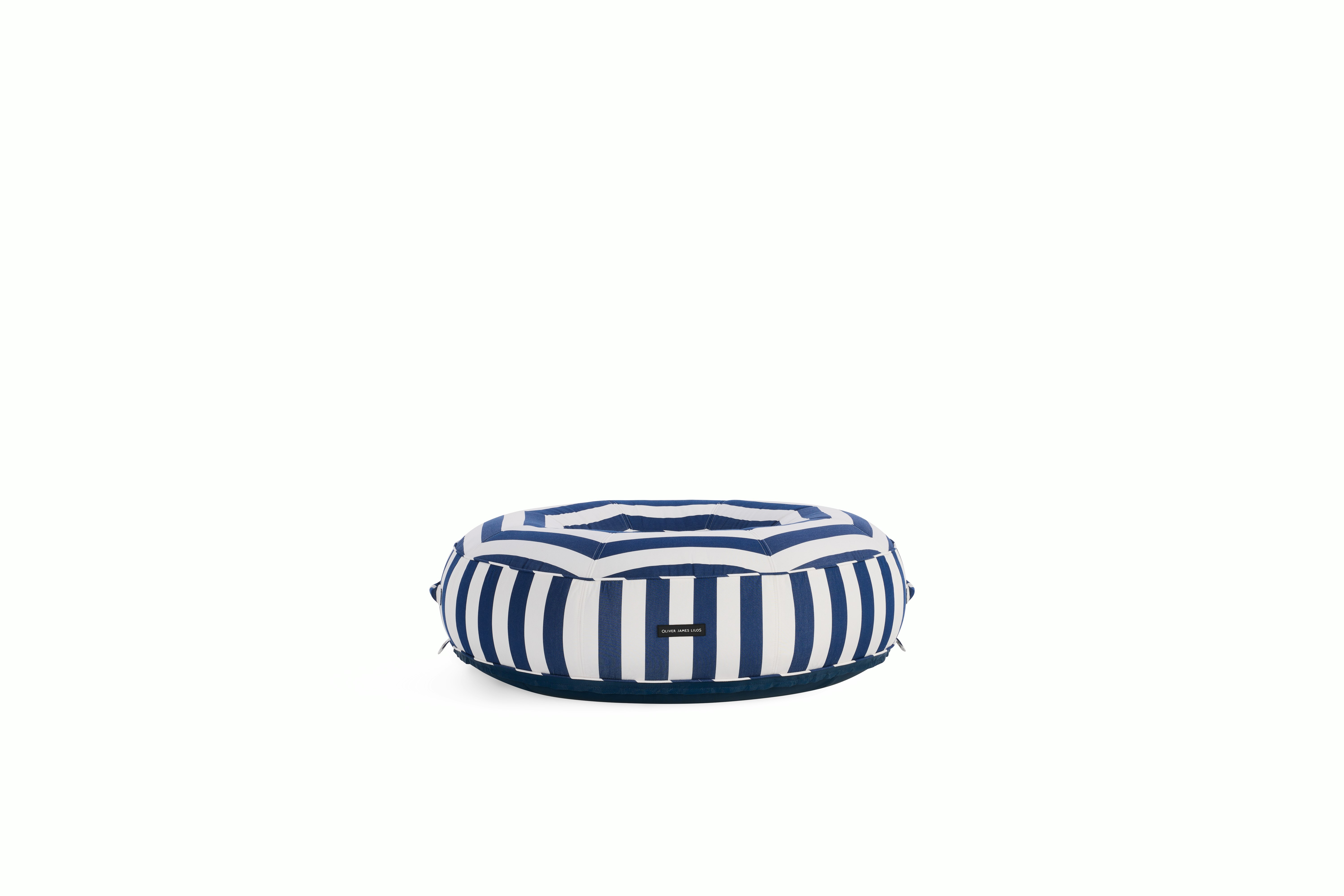 Ring Lilo Pool Float - blue/white stripe