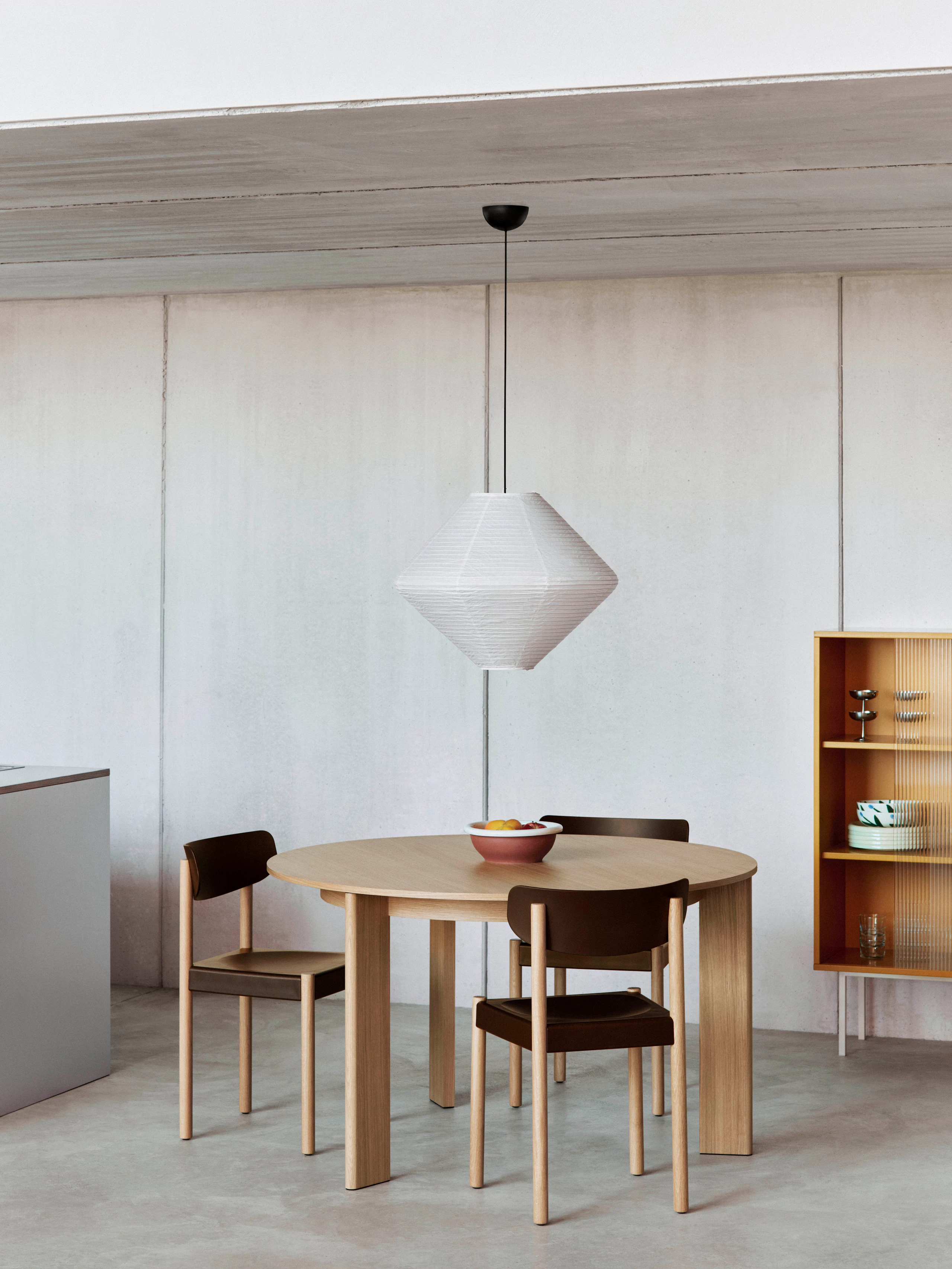 Pack Chairs around Chisel Table