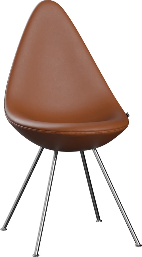 Drop Chair - Essential Leather, Walnut, Chrome