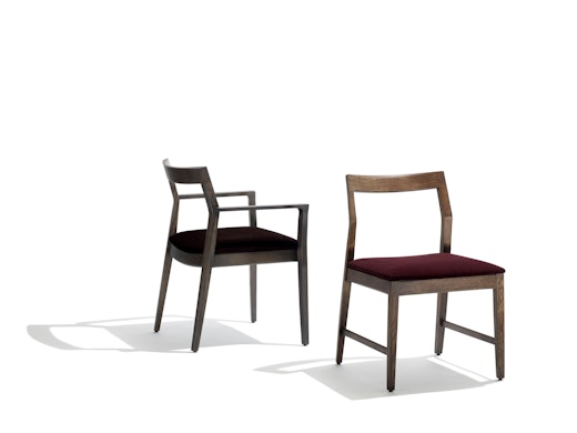 Knoll American Walnut and Grey Oak Krusin Side Chair