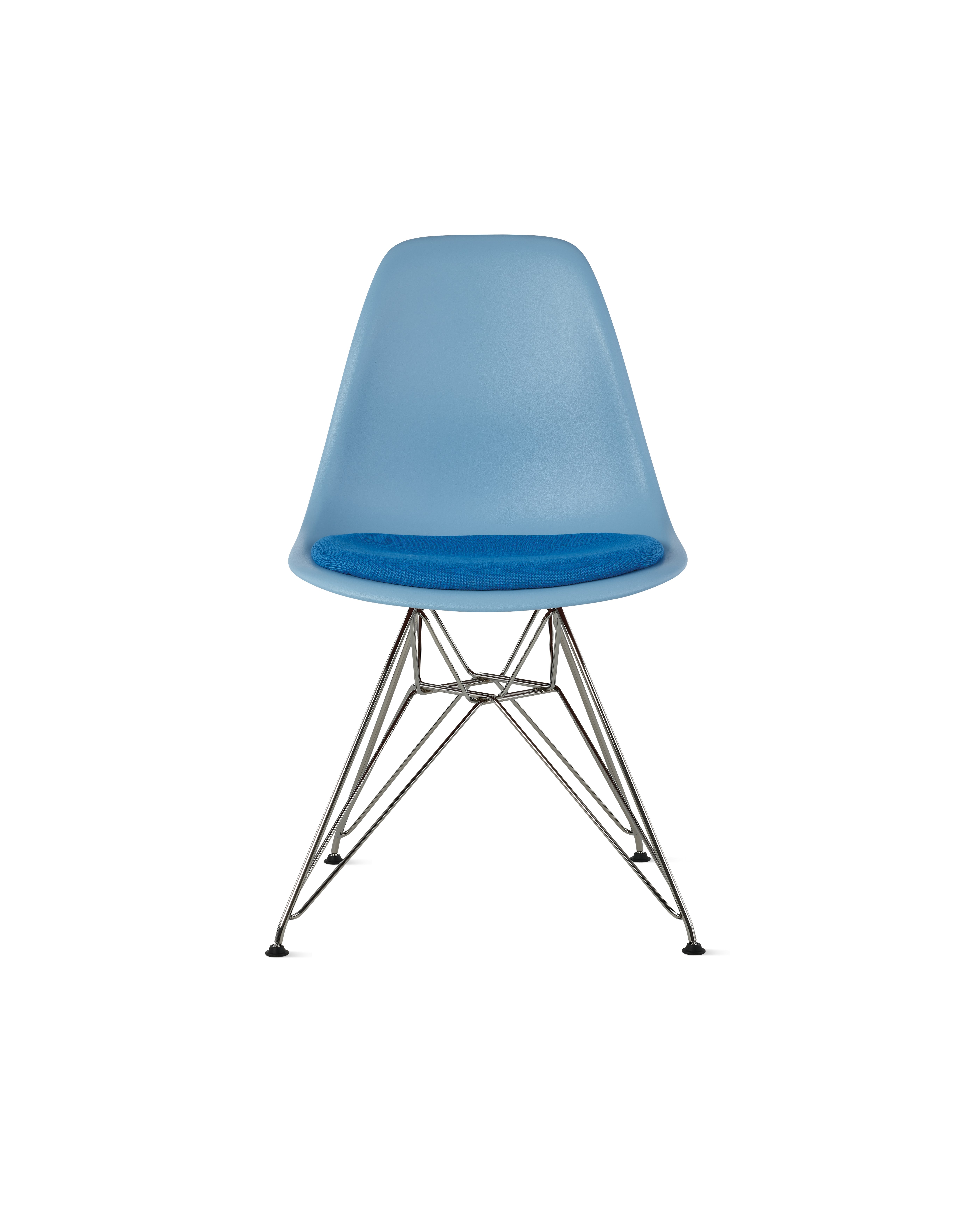 Eames Molded Plastic Side Chair with Seat Pad
