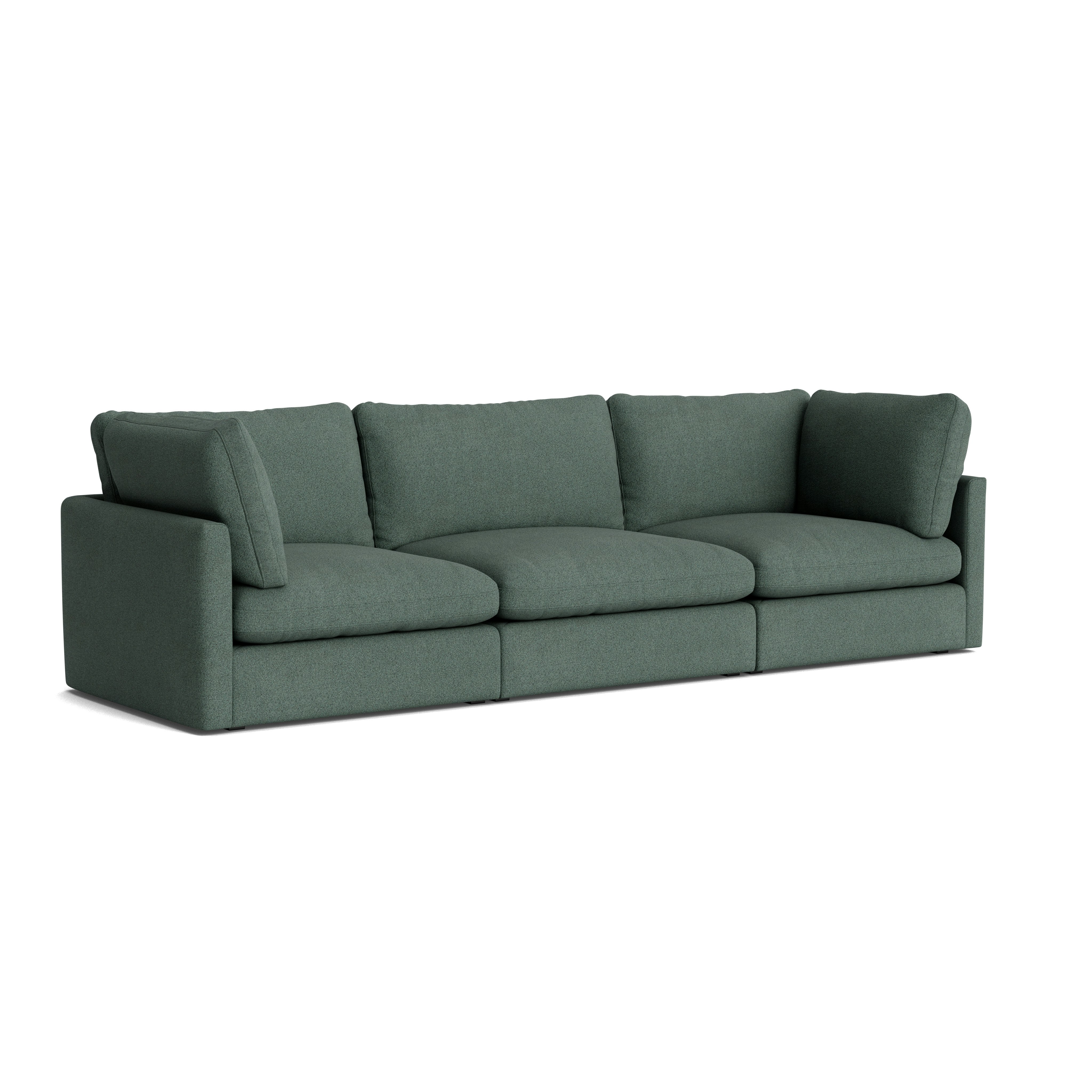 Hackney Compact 3 Seat Sofa - Pecora, Green