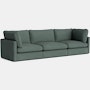 Hackney Compact 3 Seat Sofa - Pecora, Green