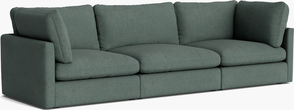 Hackney Compact 3 Seat Sofa - Pecora, Green