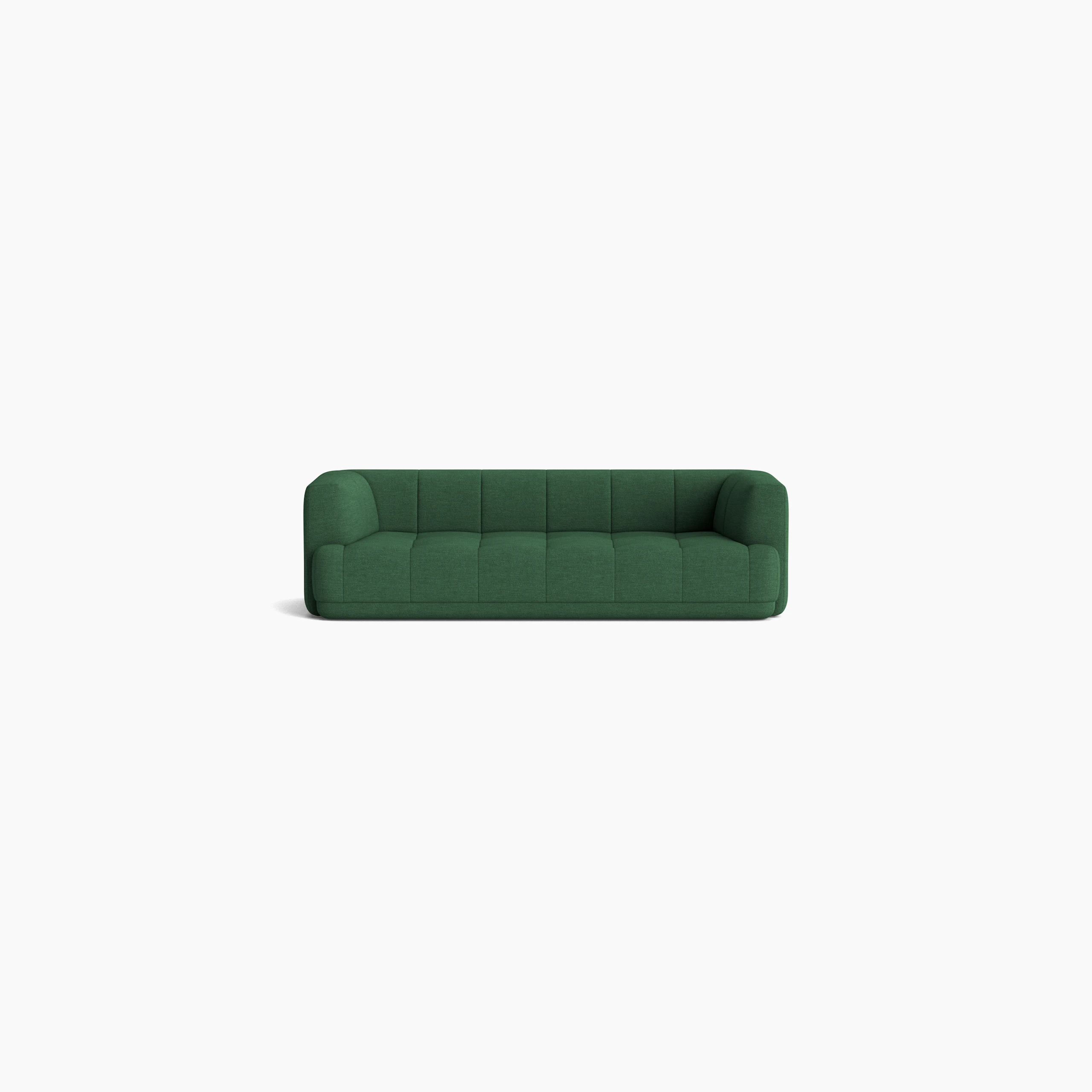 A front view of the Quilton Sofa.