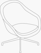 About A Lounge 81 Swivel Chair, Low Back