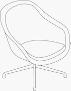 About A Lounge 81 Swivel Chair, Low Back