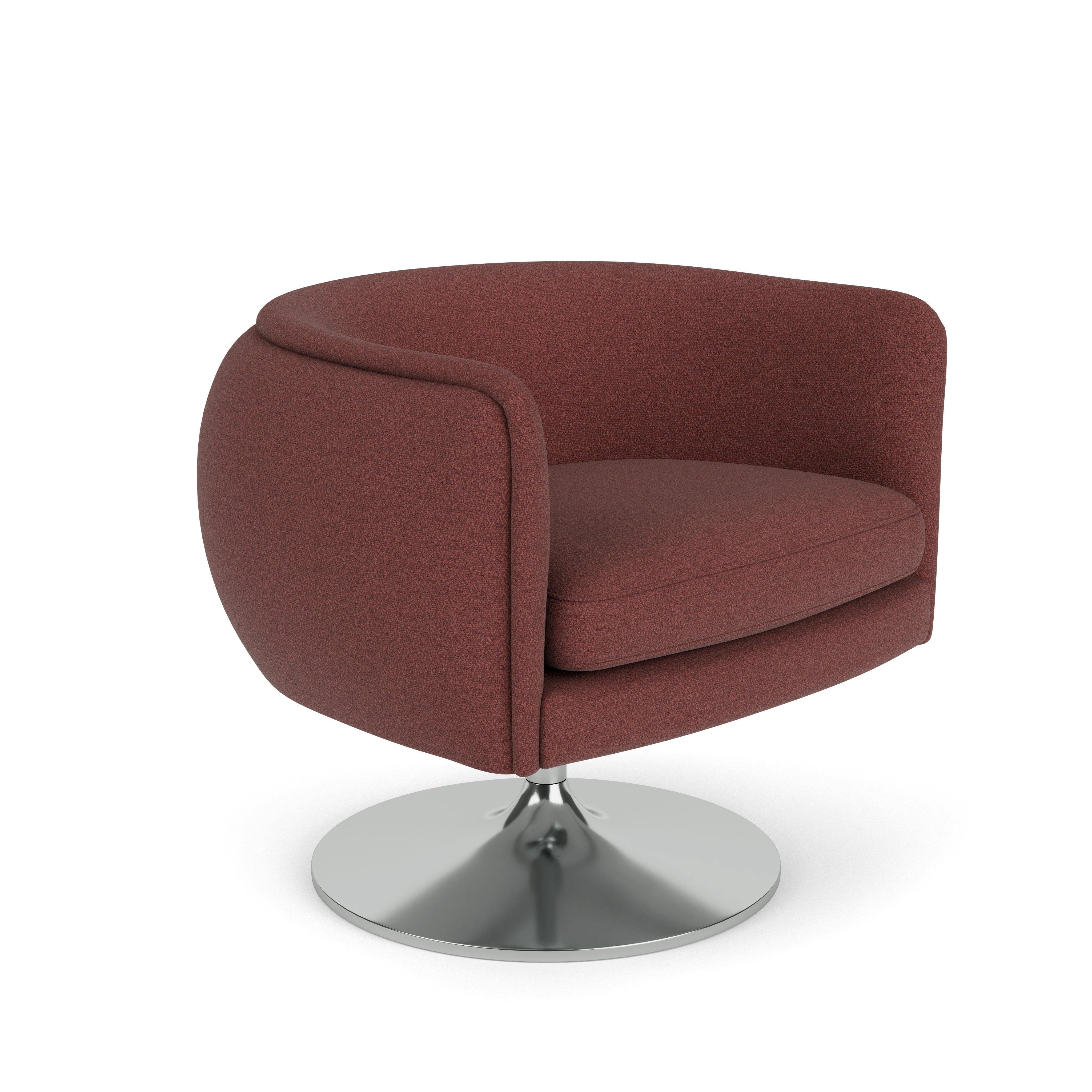 D'Urso Swivel Lounge - Classic Boucle, Ardent